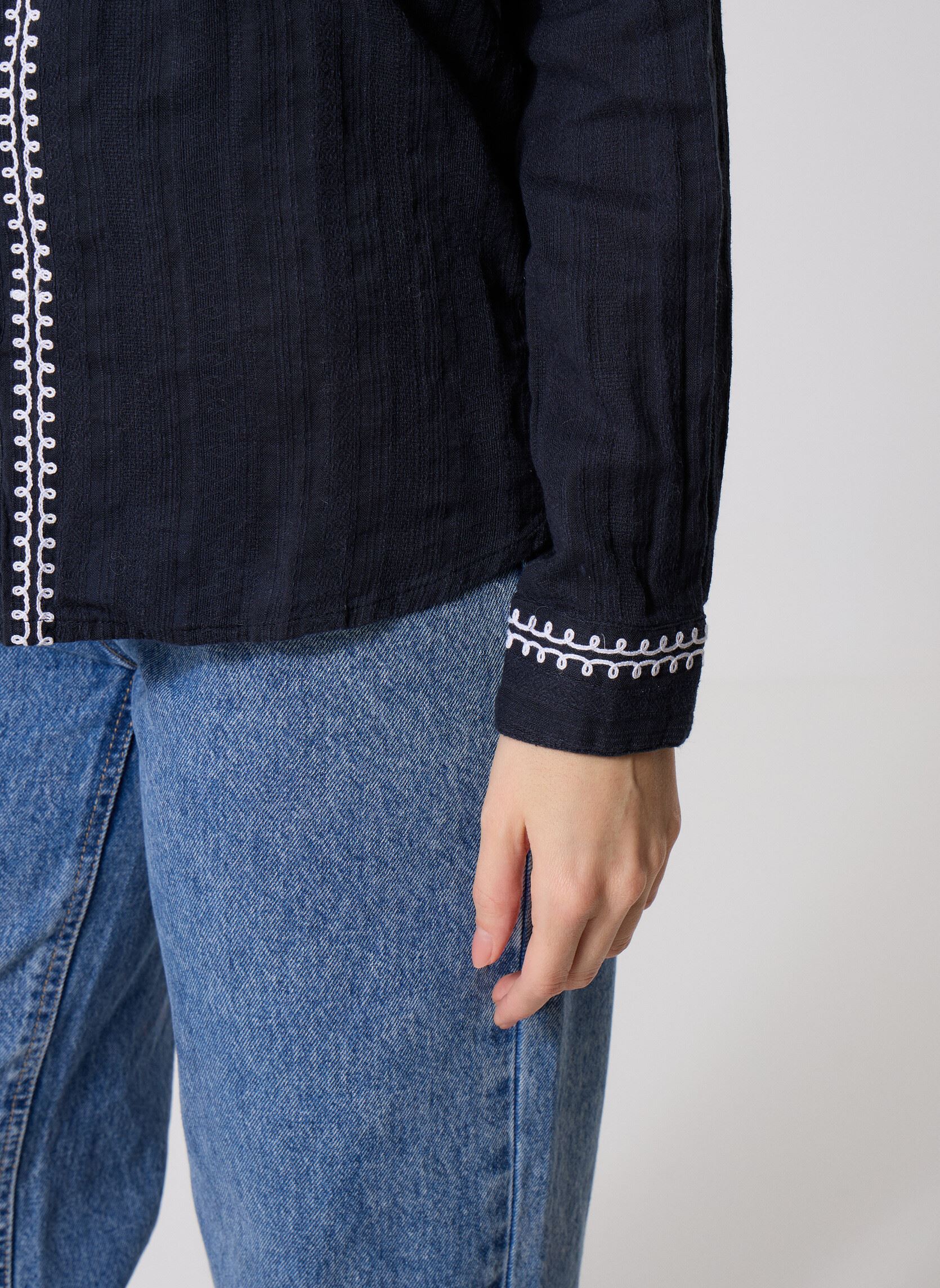 Langarm-Hemden Charro damen schwarz Maison Hotel Langarm-Hemden Charro damen schwarz NOIR