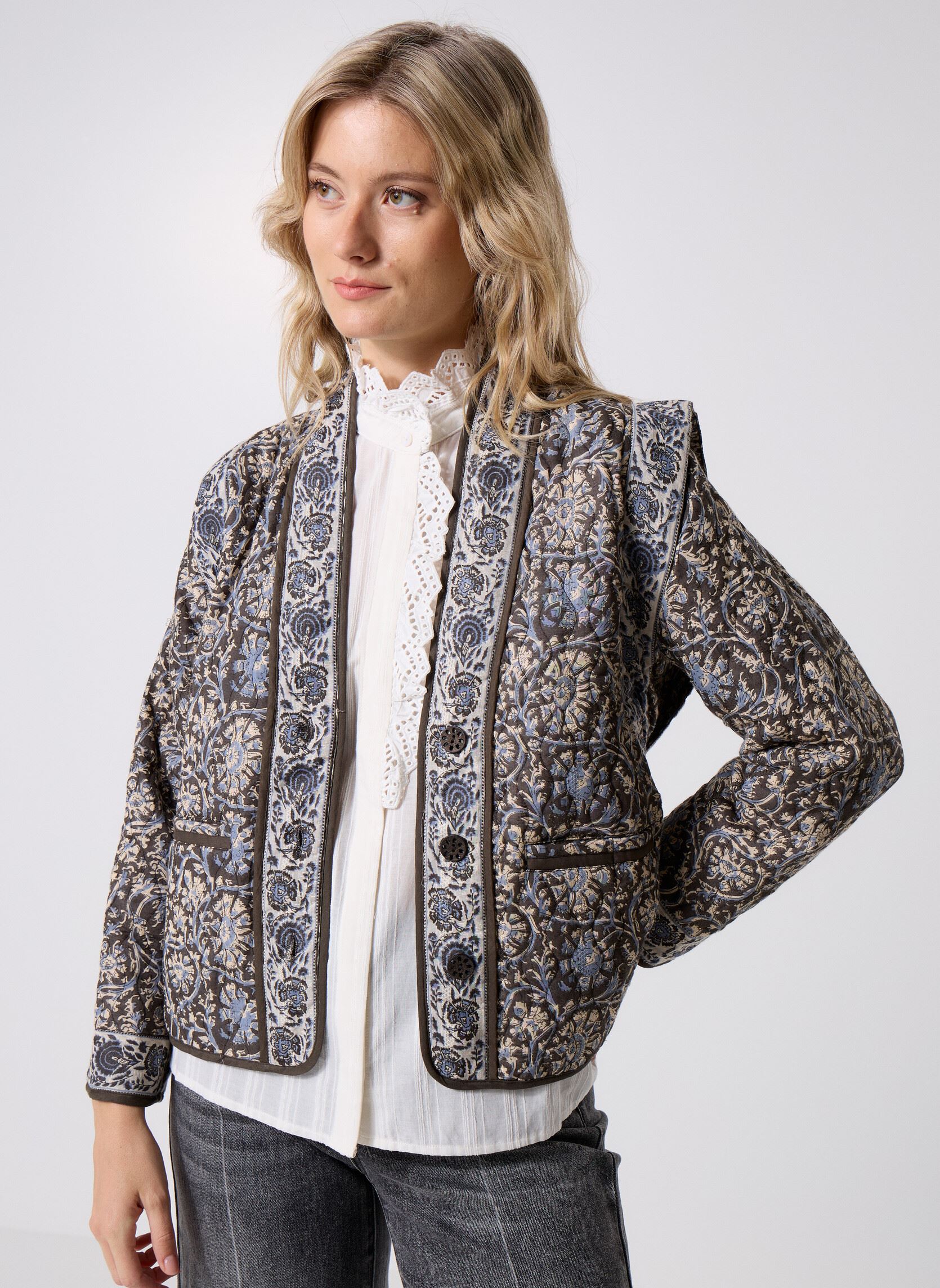 Jassen Sugata dames meerkleurig Maison Hotel Jassen Sugata dames meerkleurig Blue Orchid