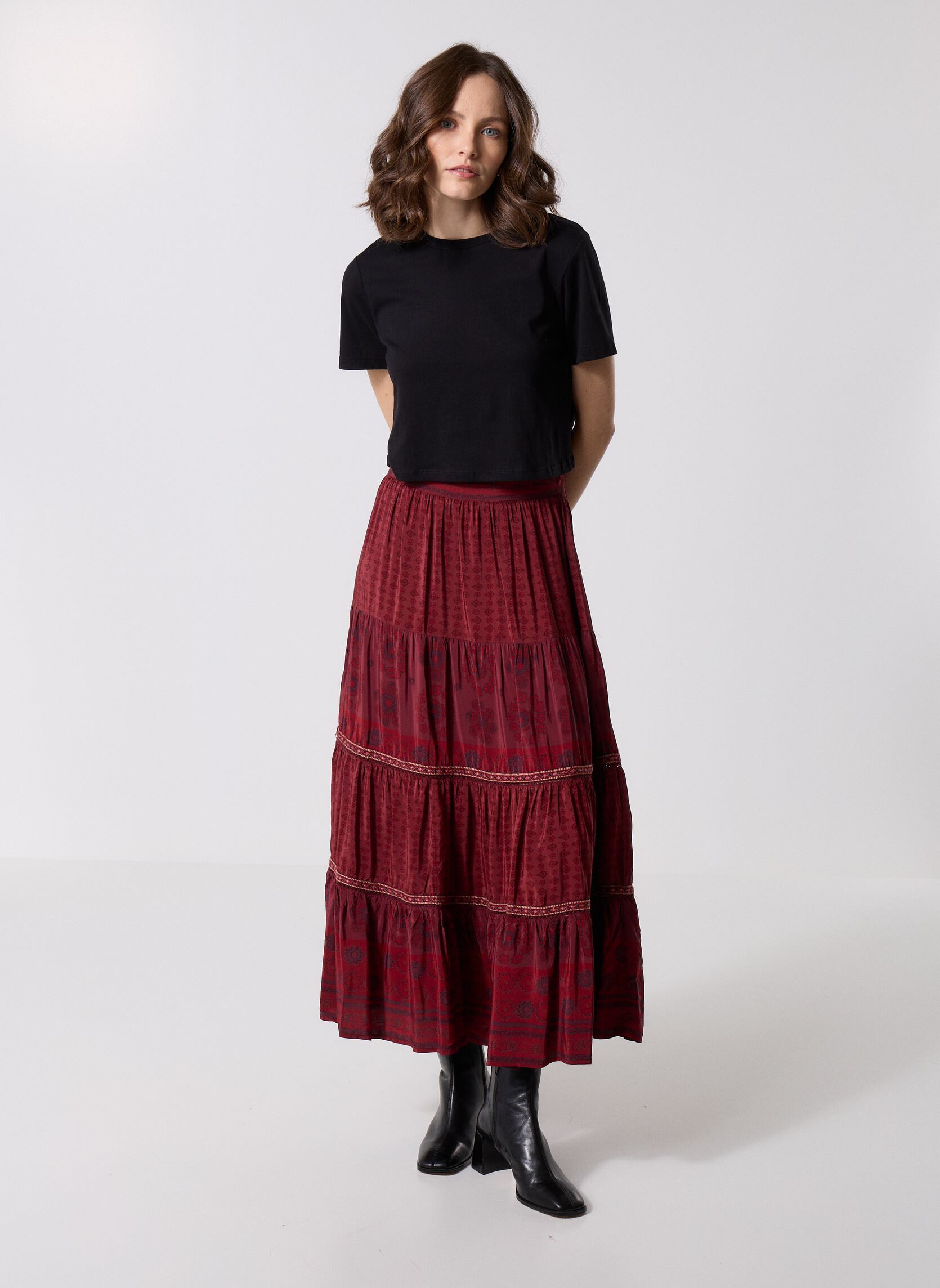 Jupes longues Josephine femme bordeaux Maison Hotel Jupes longues Josephine femme bordeaux Bordeaux