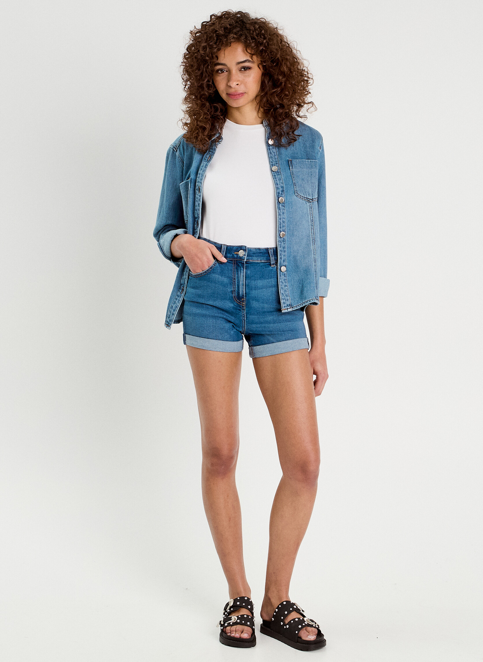 Shorts SHODENNEW femme bleu Cache Cache Shorts SHODENNEW femme bleu Bleu foncé