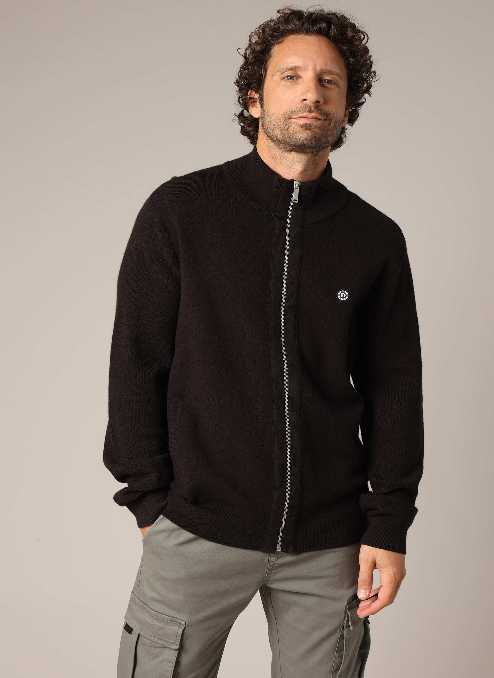 Sweat Diesel Noir Logo – Pull Homme Taille L, Coton Confortable
