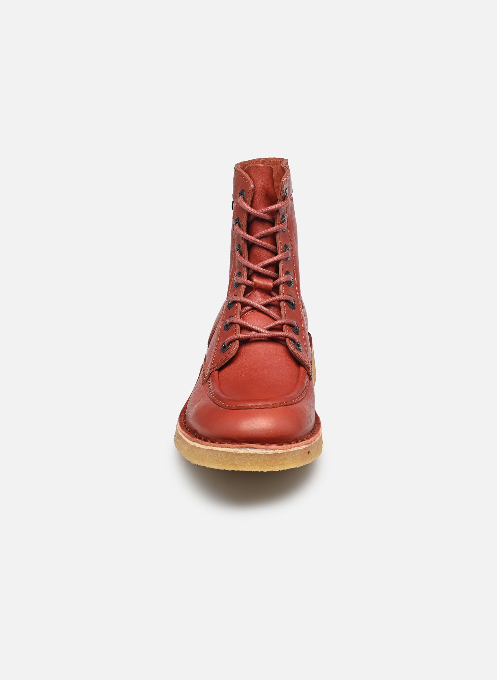 Geschnürte Stiefeletten KICK ORIJEANS damen rot Kickers Geschnürte Stiefeletten KICK ORIJEANS damen rot ROUGE TERRACOTA