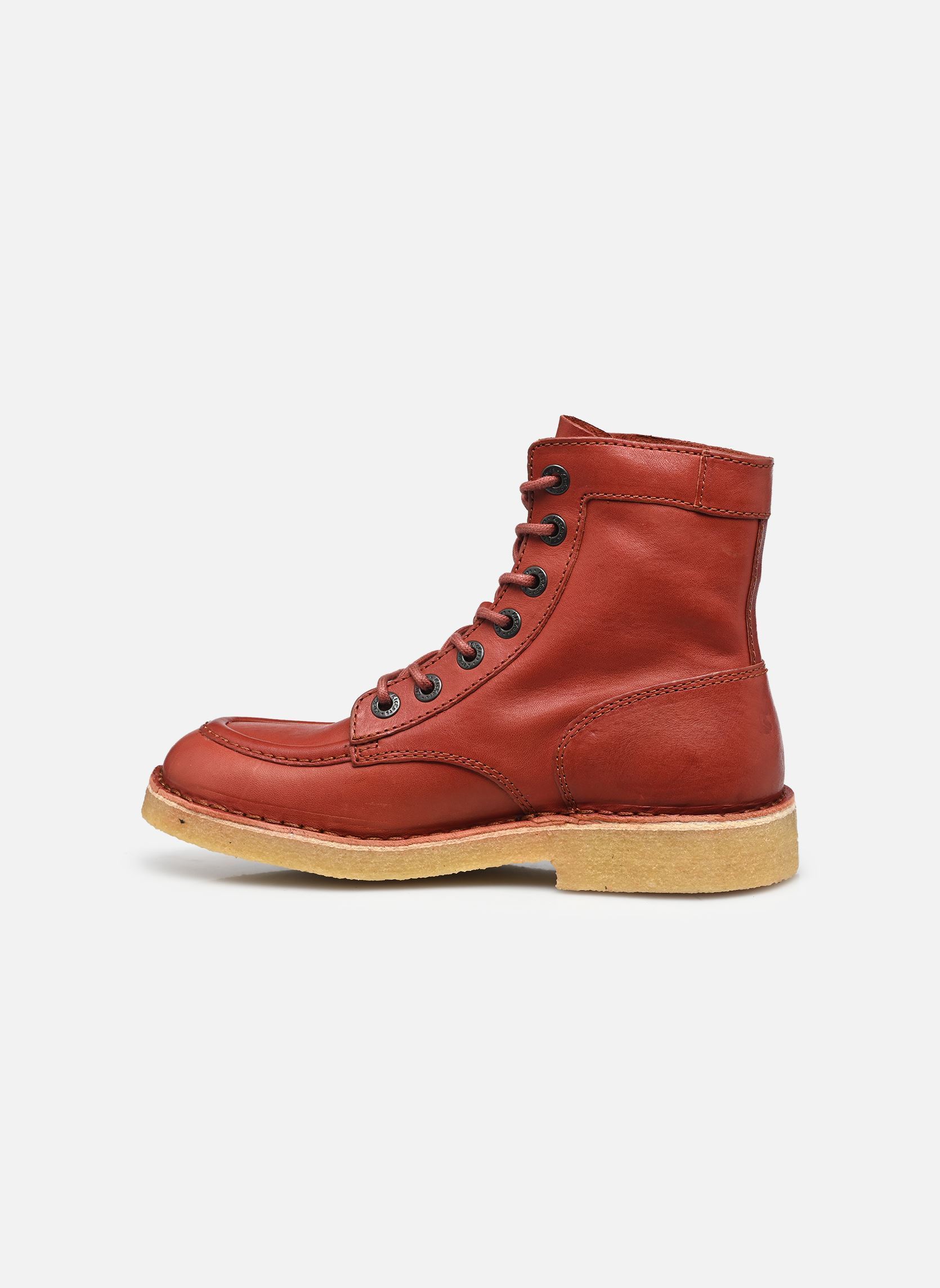 Geschnürte Stiefeletten KICK ORIJEANS damen rot Kickers Geschnürte Stiefeletten KICK ORIJEANS damen rot ROUGE TERRACOTA