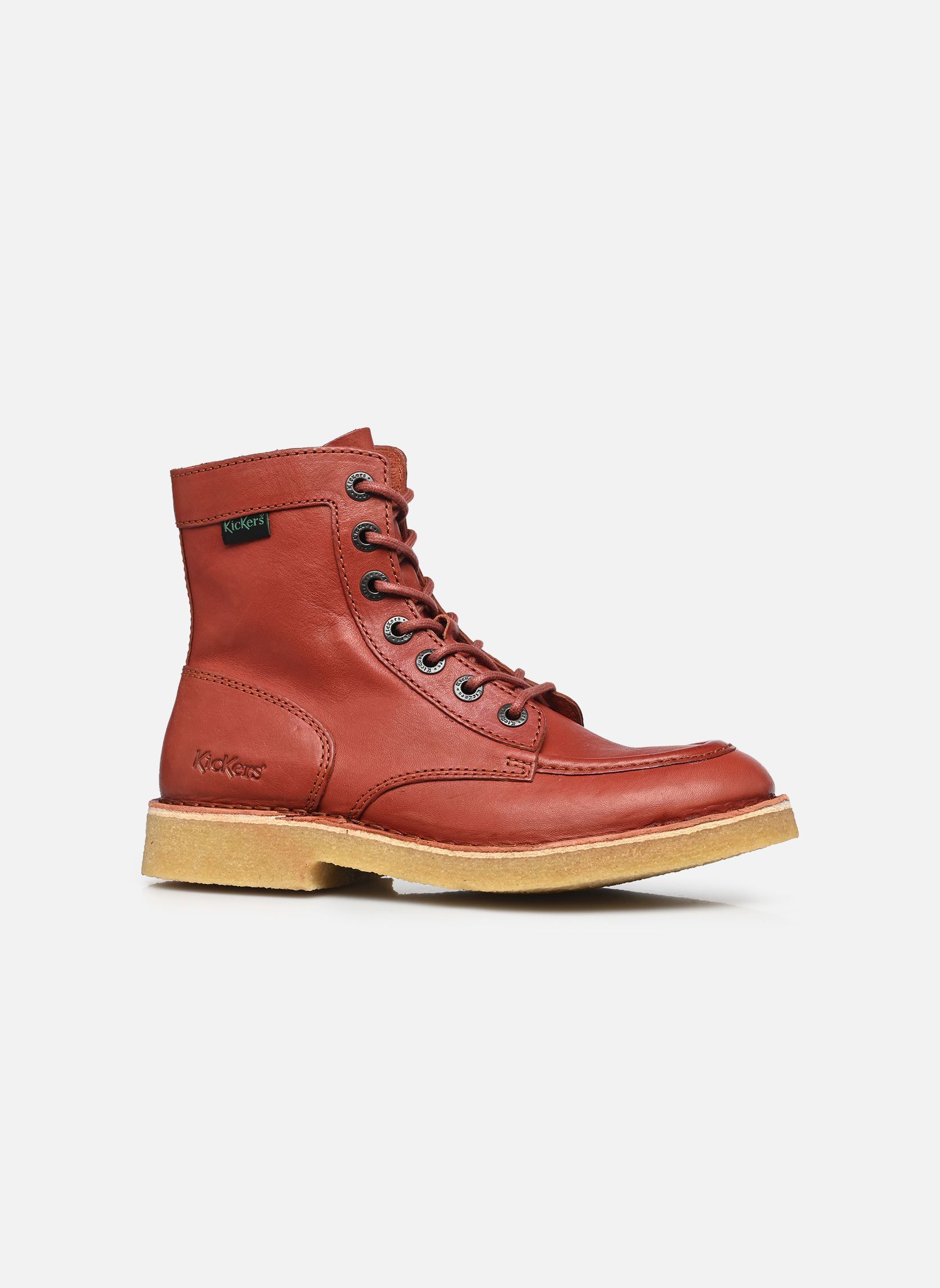 Geschnürte Stiefeletten KICK ORIJEANS damen rot Kickers Geschnürte Stiefeletten KICK ORIJEANS damen rot ROUGE TERRACOTA
