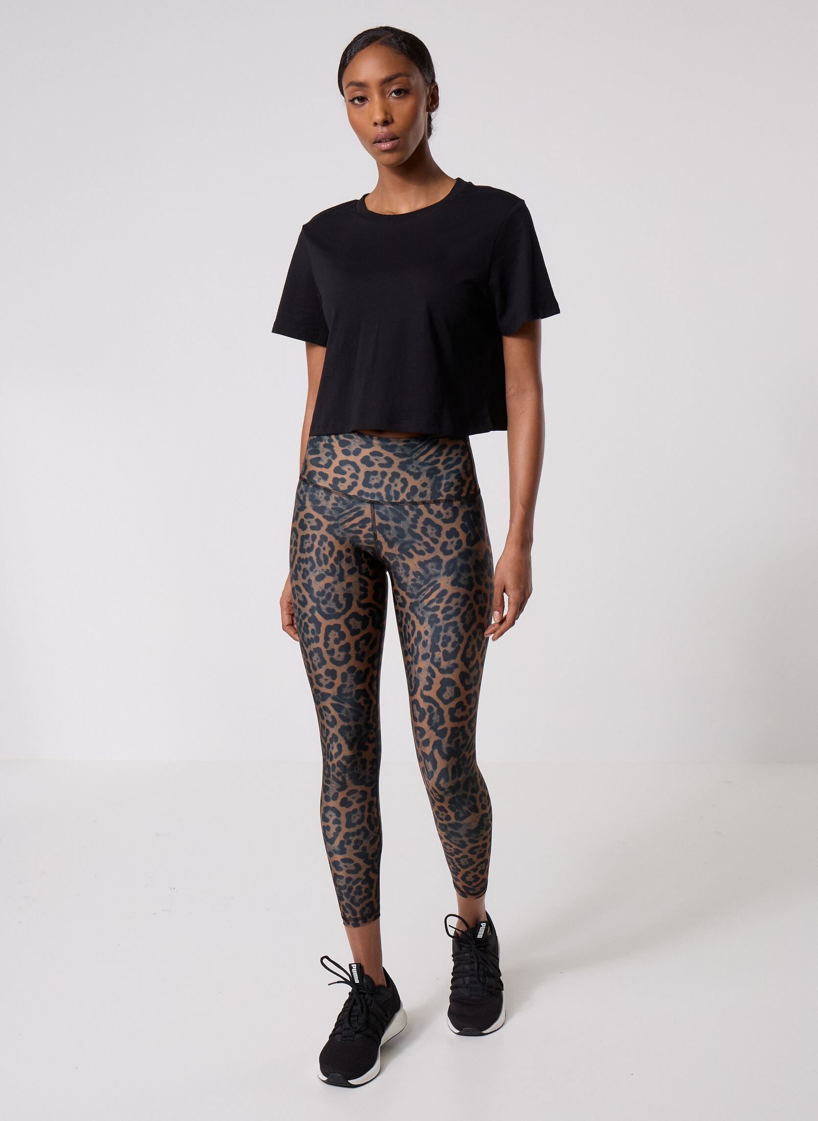 Leggings Vanille femme marron Luz Collections Leggings Vanille femme marron Panthera Caramel