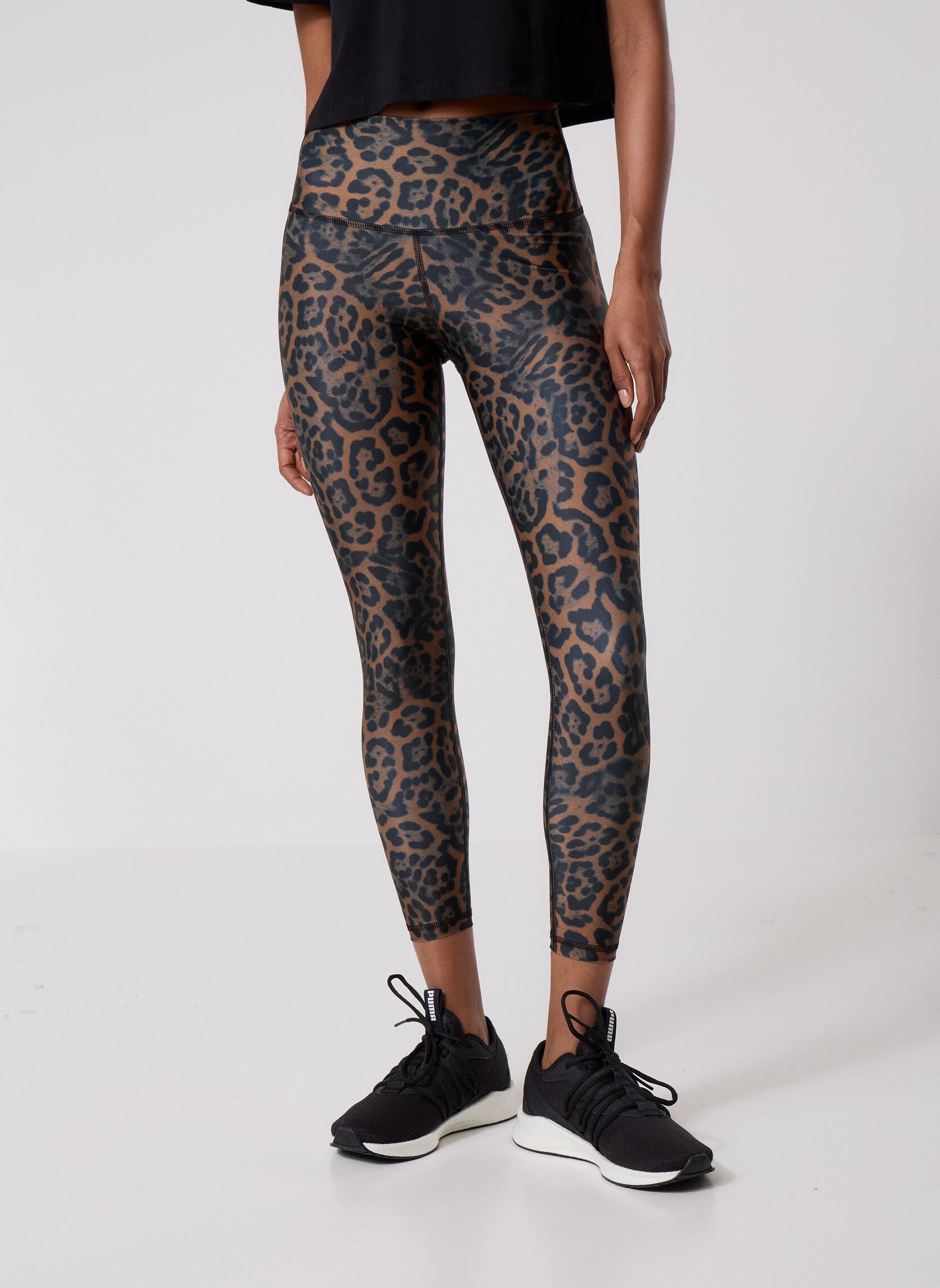 Leggings Vanille femme marron Luz Collections Leggings Vanille femme marron Panthera Caramel