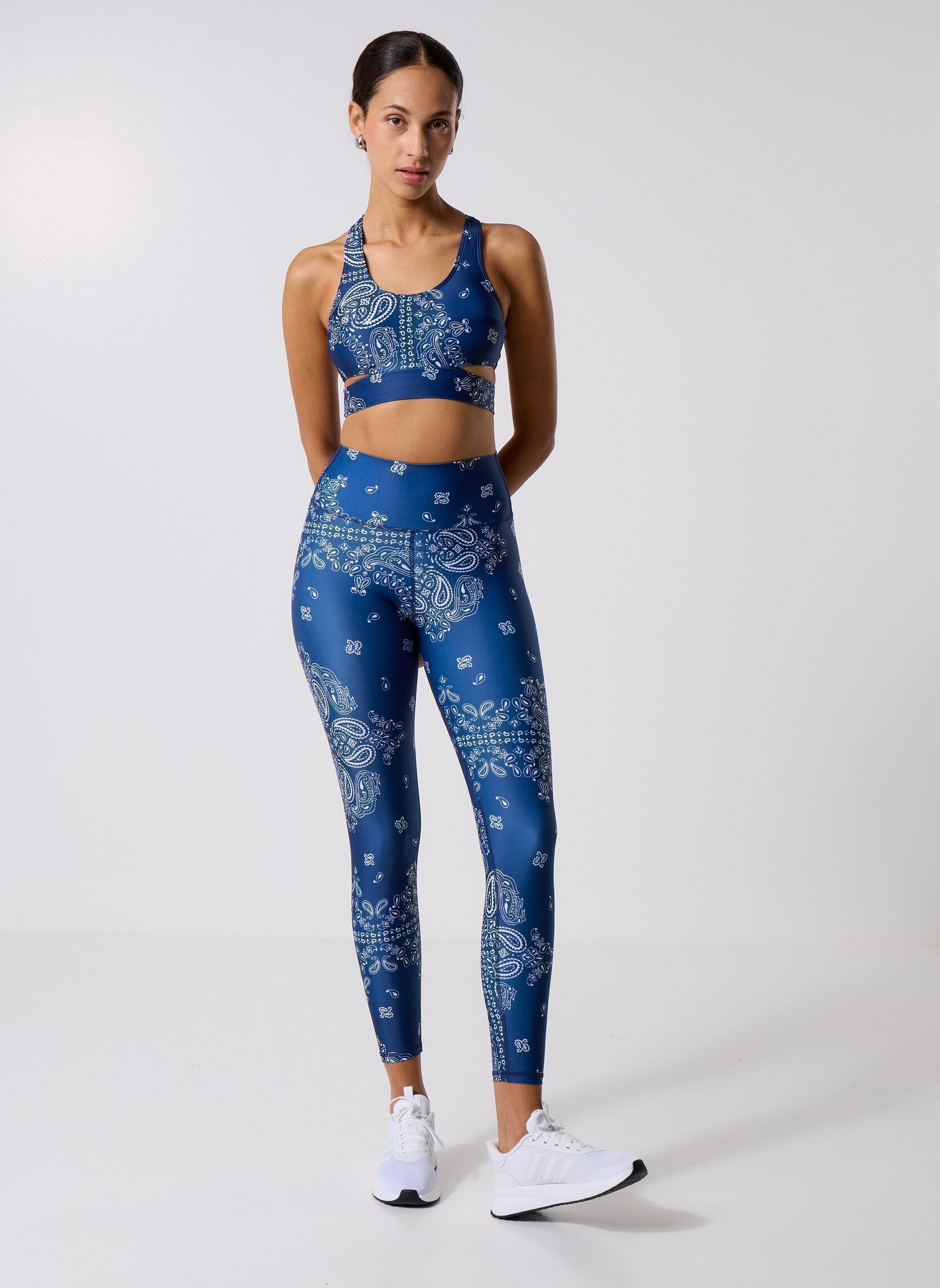 Leggings Fleur dames blauw Luz Collections Leggings Fleur dames blauw Bandana