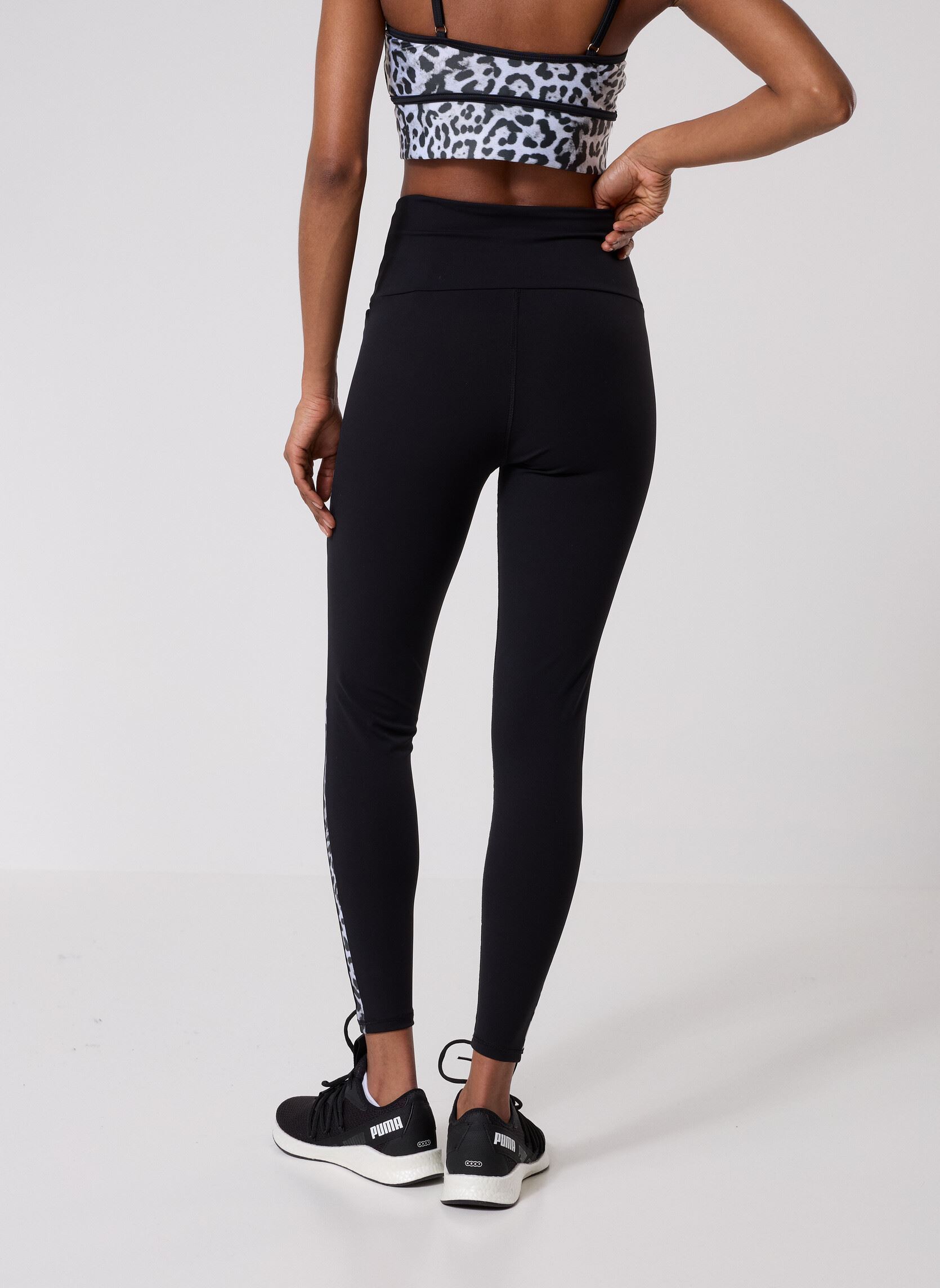 Leggings Amandine femme multicolore Luz Collections Leggings Amandine femme multicolore Noir / Bande Panthera Blanc Et