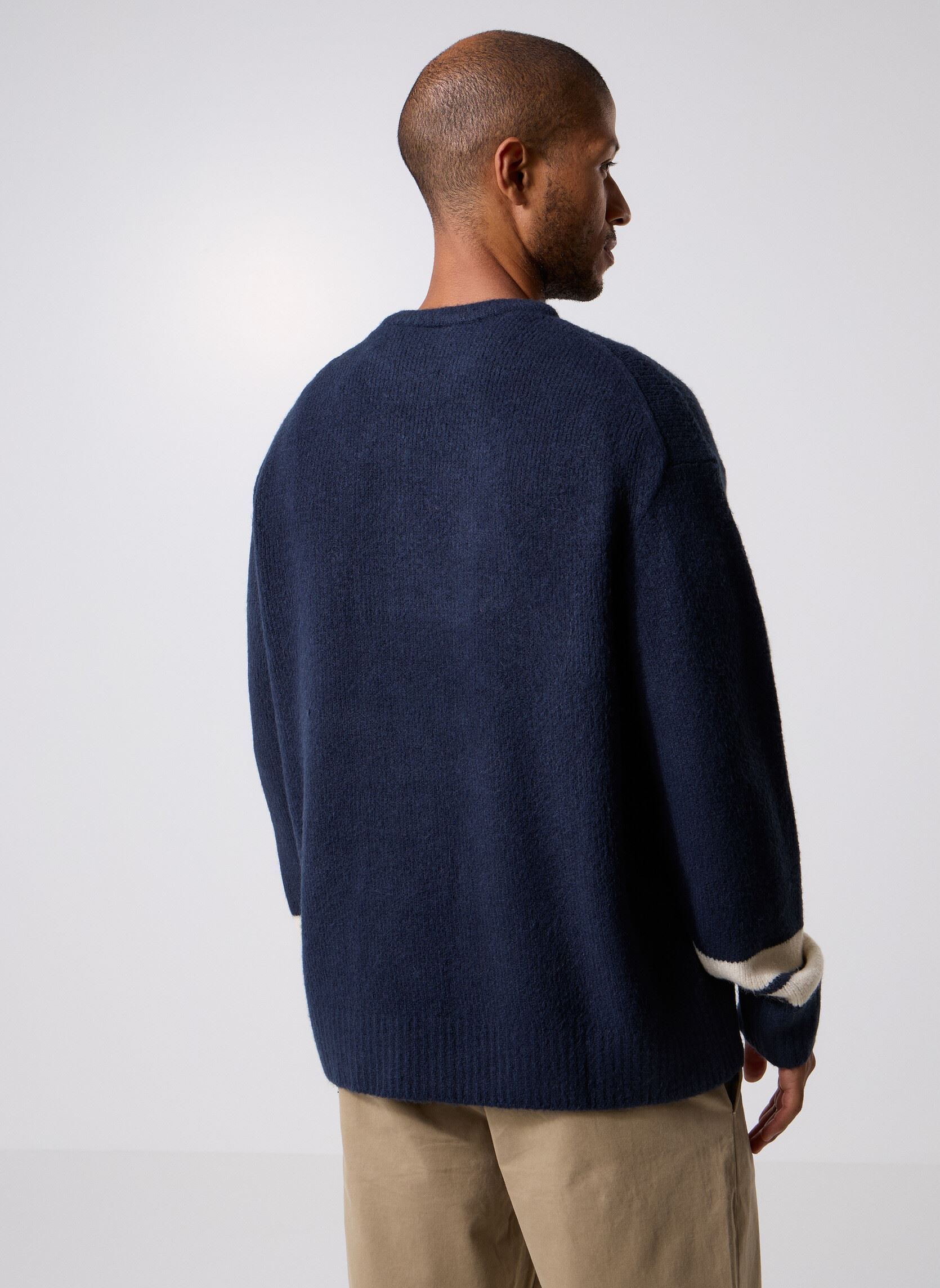 Sweats Mlb Knit Sweater homme bleu New Era Sweats Mlb Knit Sweater homme bleu Los Angeles Dodgers Nvy