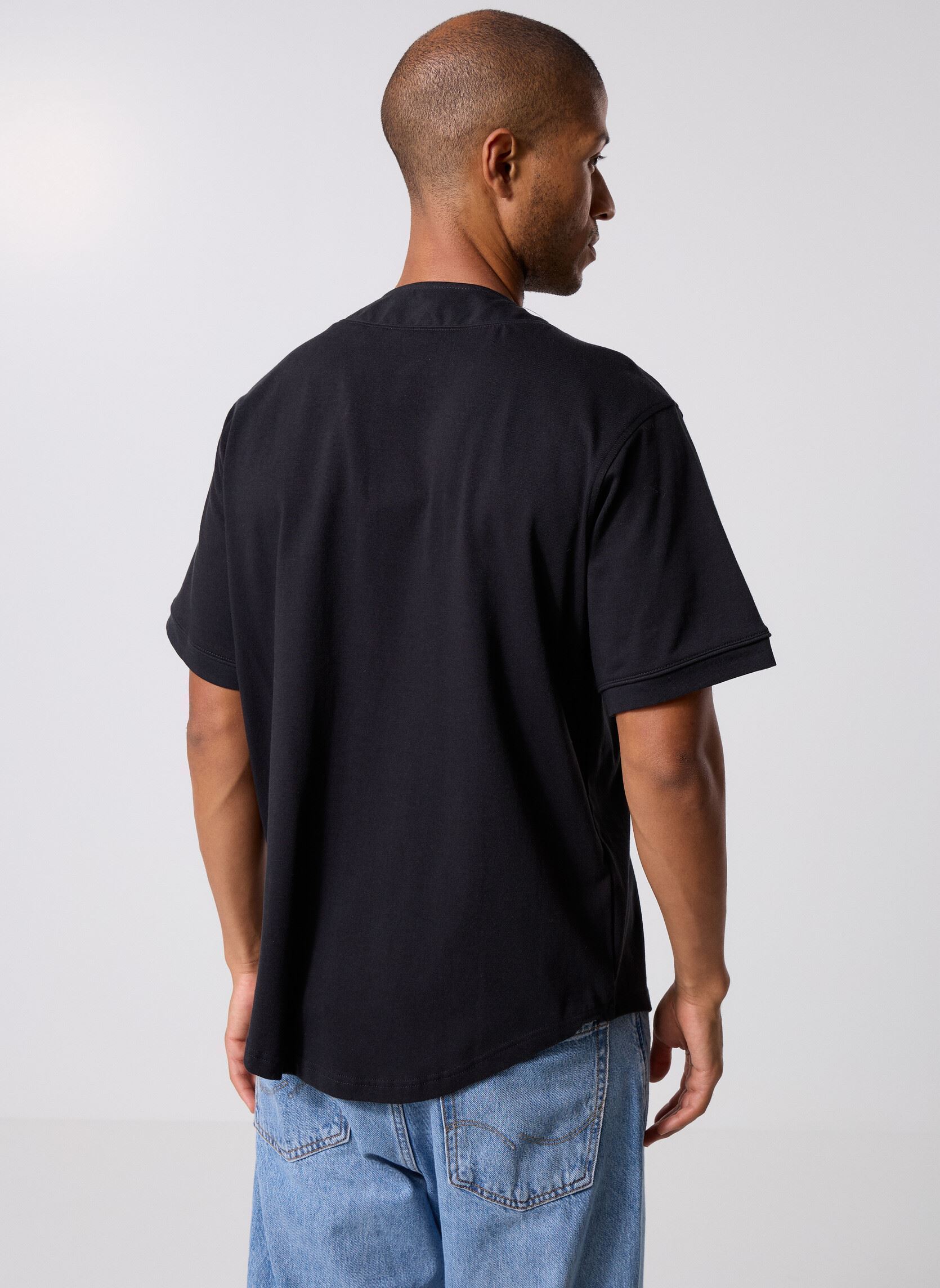 Tee-shirts manches courtes New Era Pinstripe Jersey homme noir New Era Tee-shirts manches courtes New Era Pinstripe Jersey homme noir NEW ERA BLK