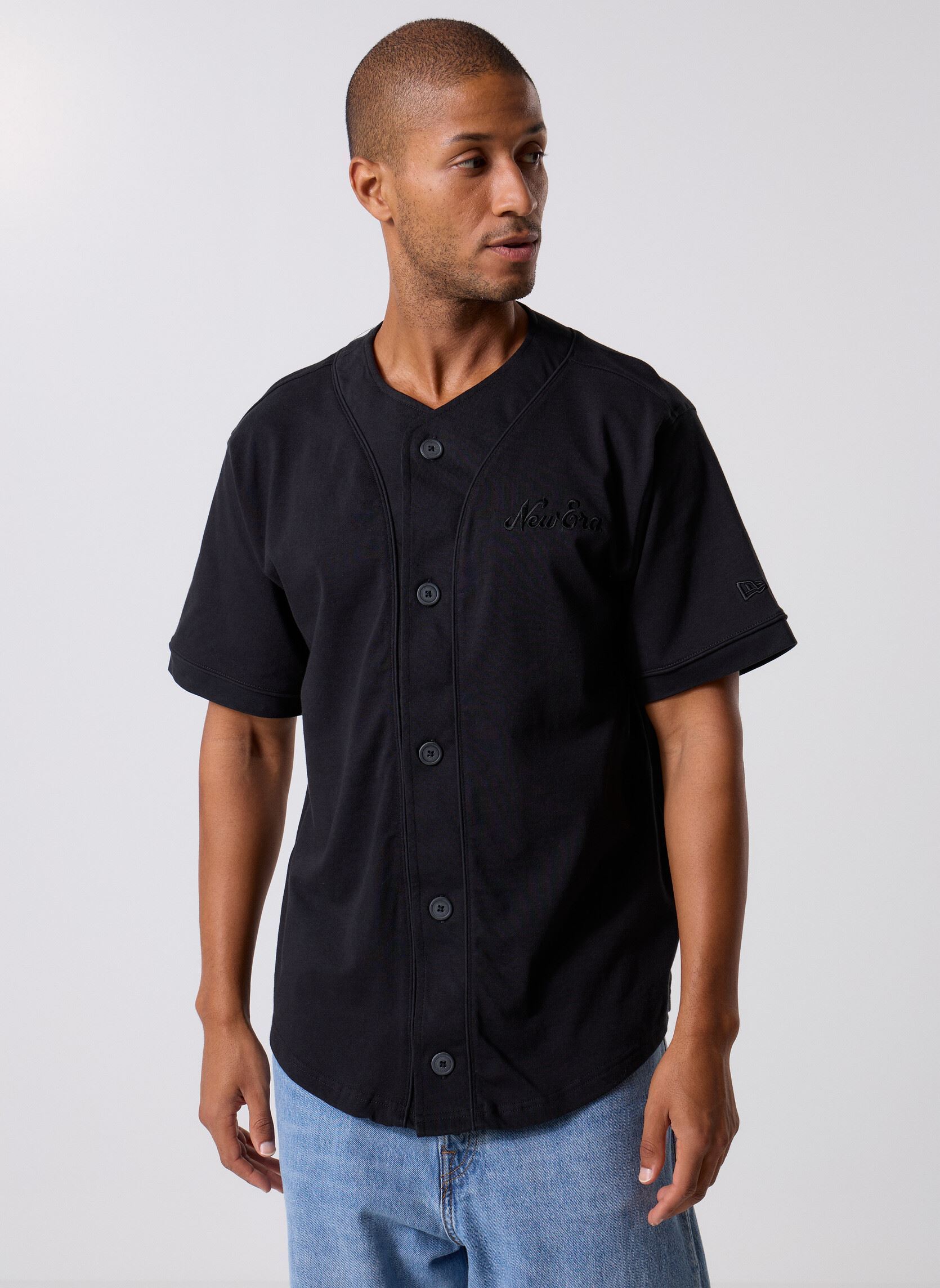 Tee-shirts manches courtes New Era Pinstripe Jersey homme noir New Era Tee-shirts manches courtes New Era Pinstripe Jersey homme noir NEW ERA BLK