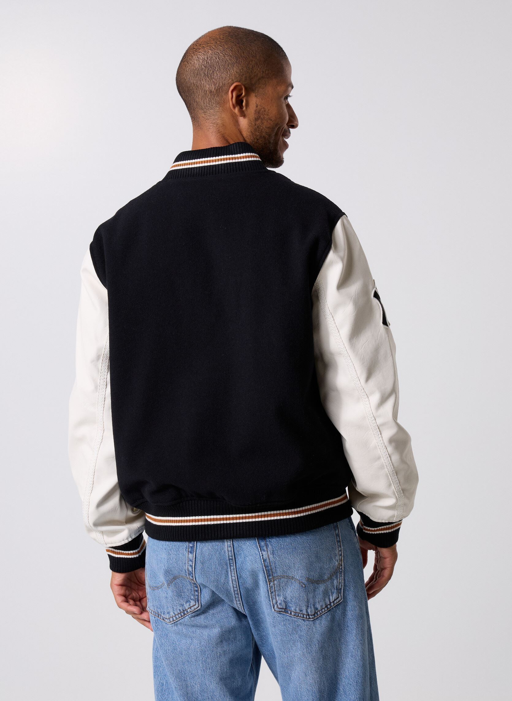 Bomberjacks Mlb Wrdmrk Varsity Jckt heren zwart New Era Bomberjacks Mlb Wrdmrk Varsity Jckt heren zwart New York Yankees Blk