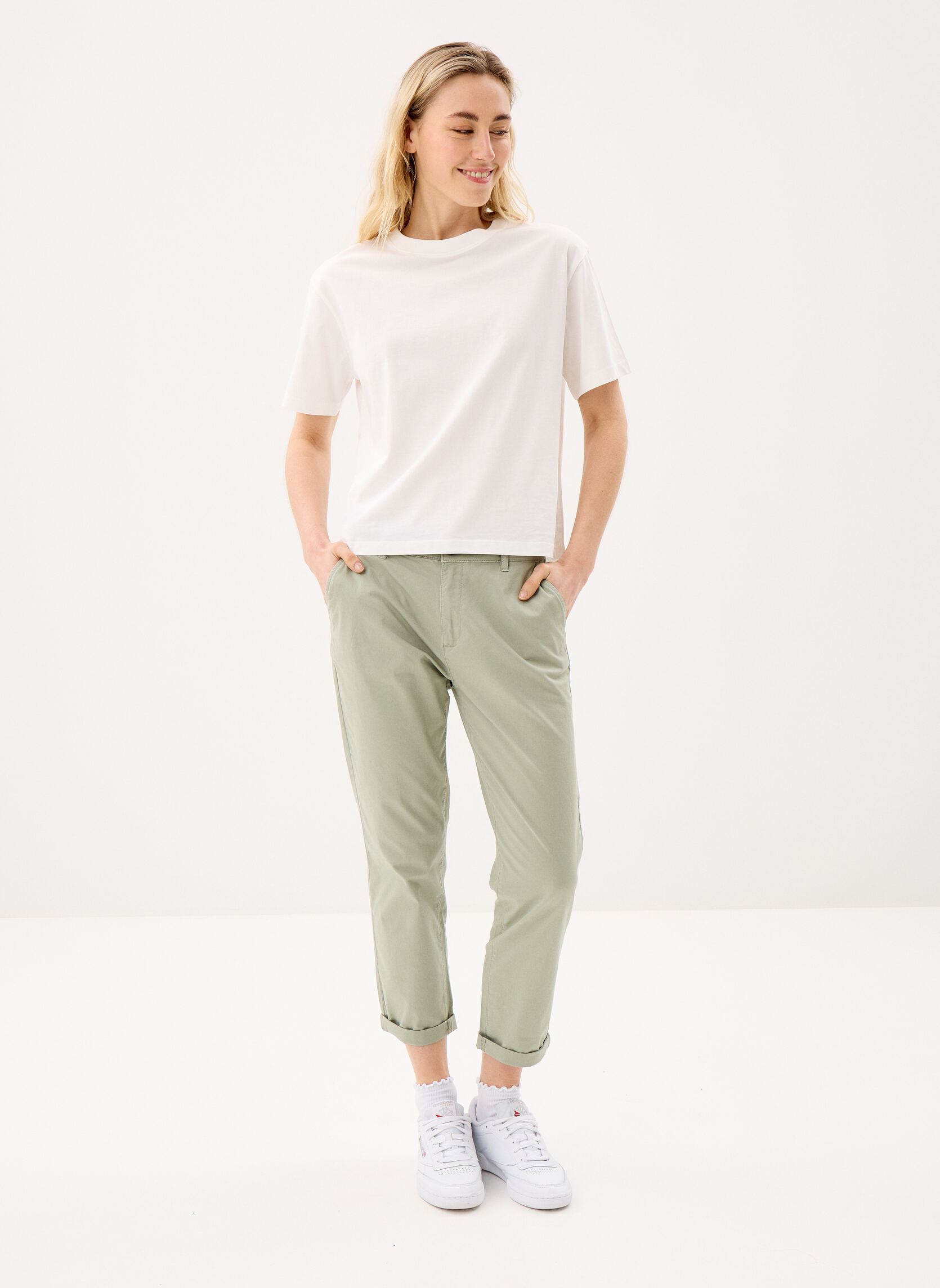 Tee-shirts manches courtes TORIANE3 femme blanc MADE BY Tee-shirts manches courtes TORIANE3 femme blanc Cloud Dancer