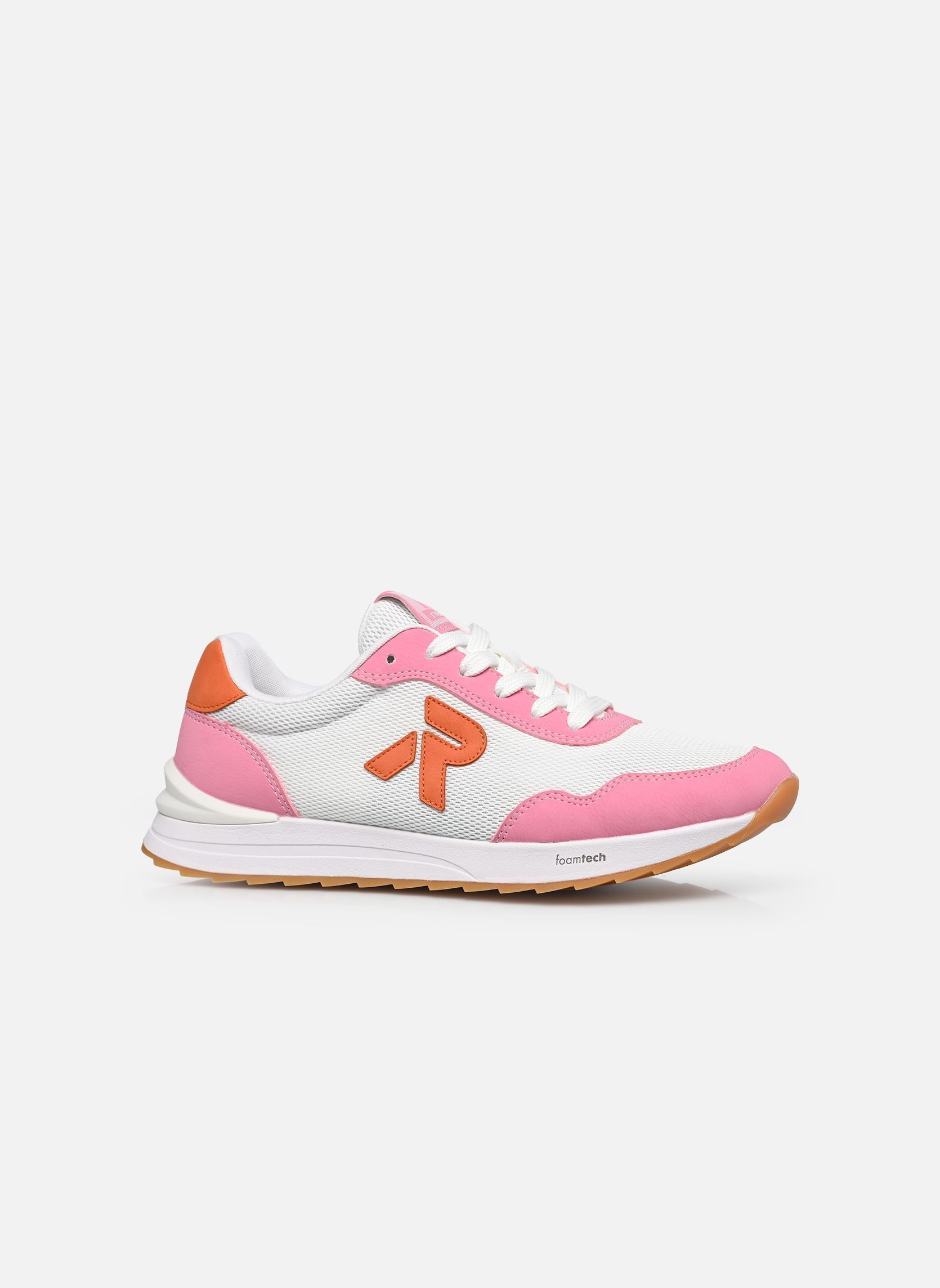 Lage sneakers W2404 dames wit Rieker Lage sneakers W2404 dames wit PINK/WEISS/PUMPKIN/WEISS