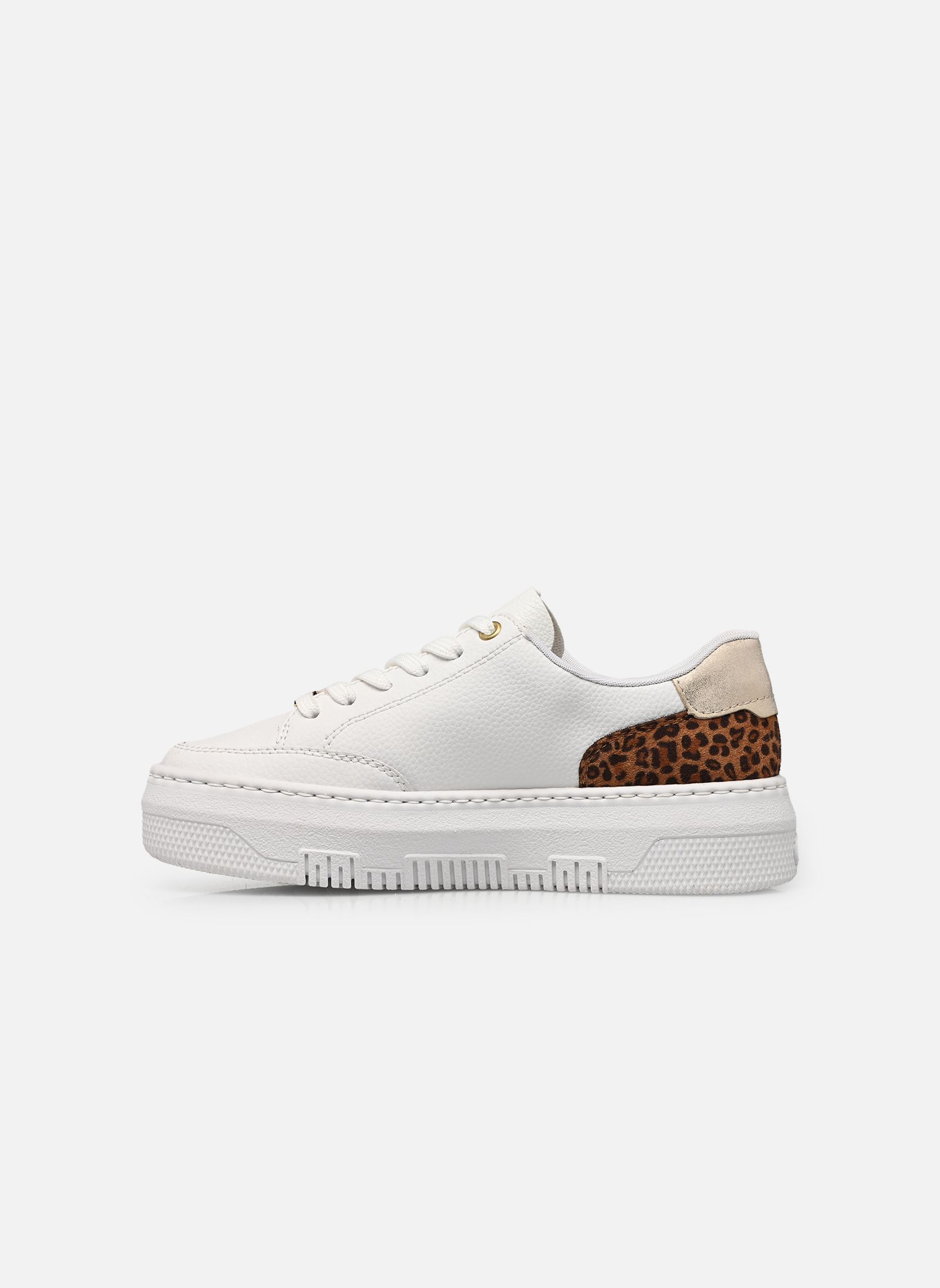 Baskets compensées M1900 femme blanc Rieker Baskets compensées M1900 femme blanc WEISS/LEO-NUSS/MUSCHEL/OFFWHIT