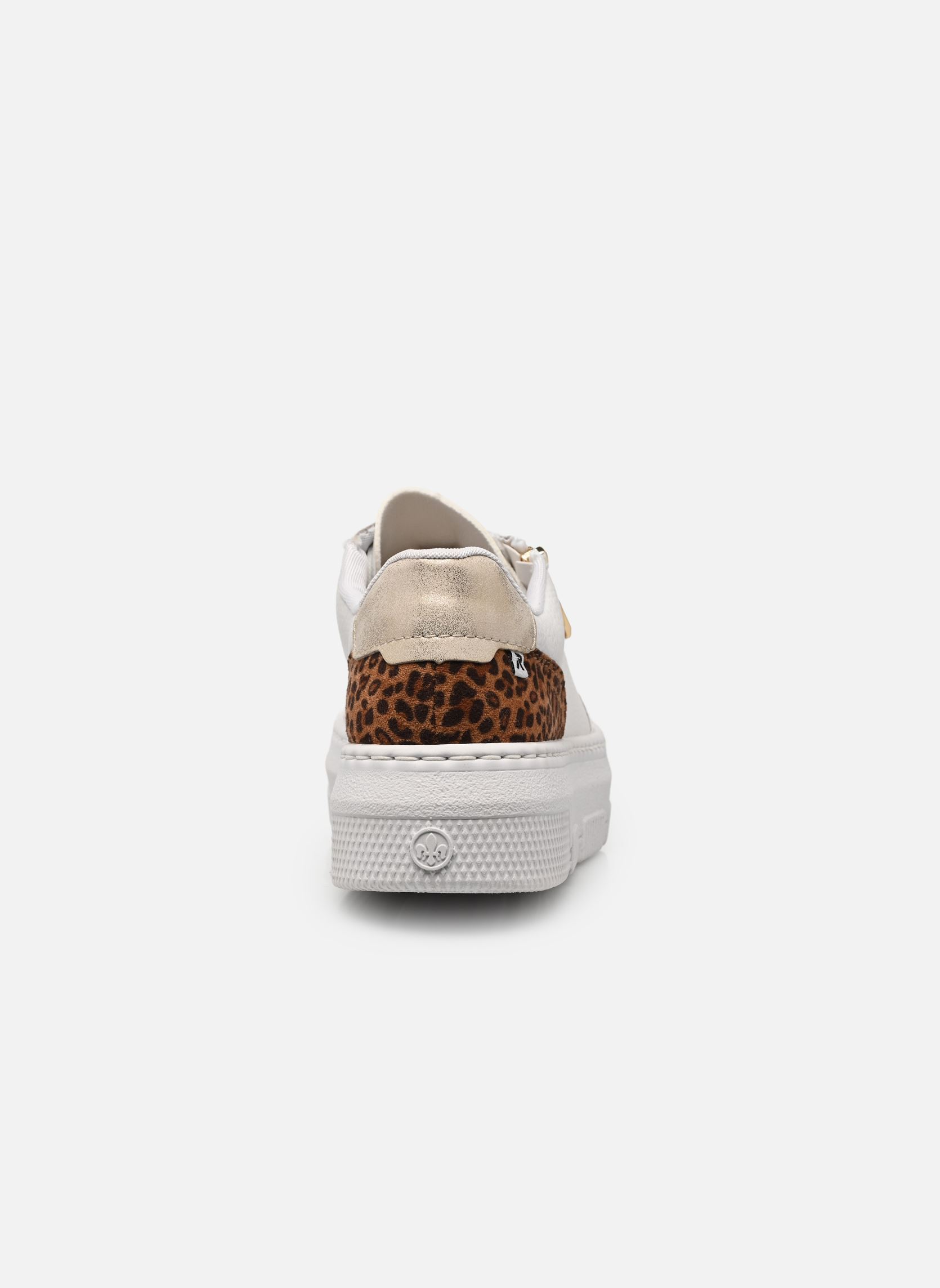 Baskets compensées M1900 femme blanc Rieker Baskets compensées M1900 femme blanc WEISS/LEO-NUSS/MUSCHEL/OFFWHIT
