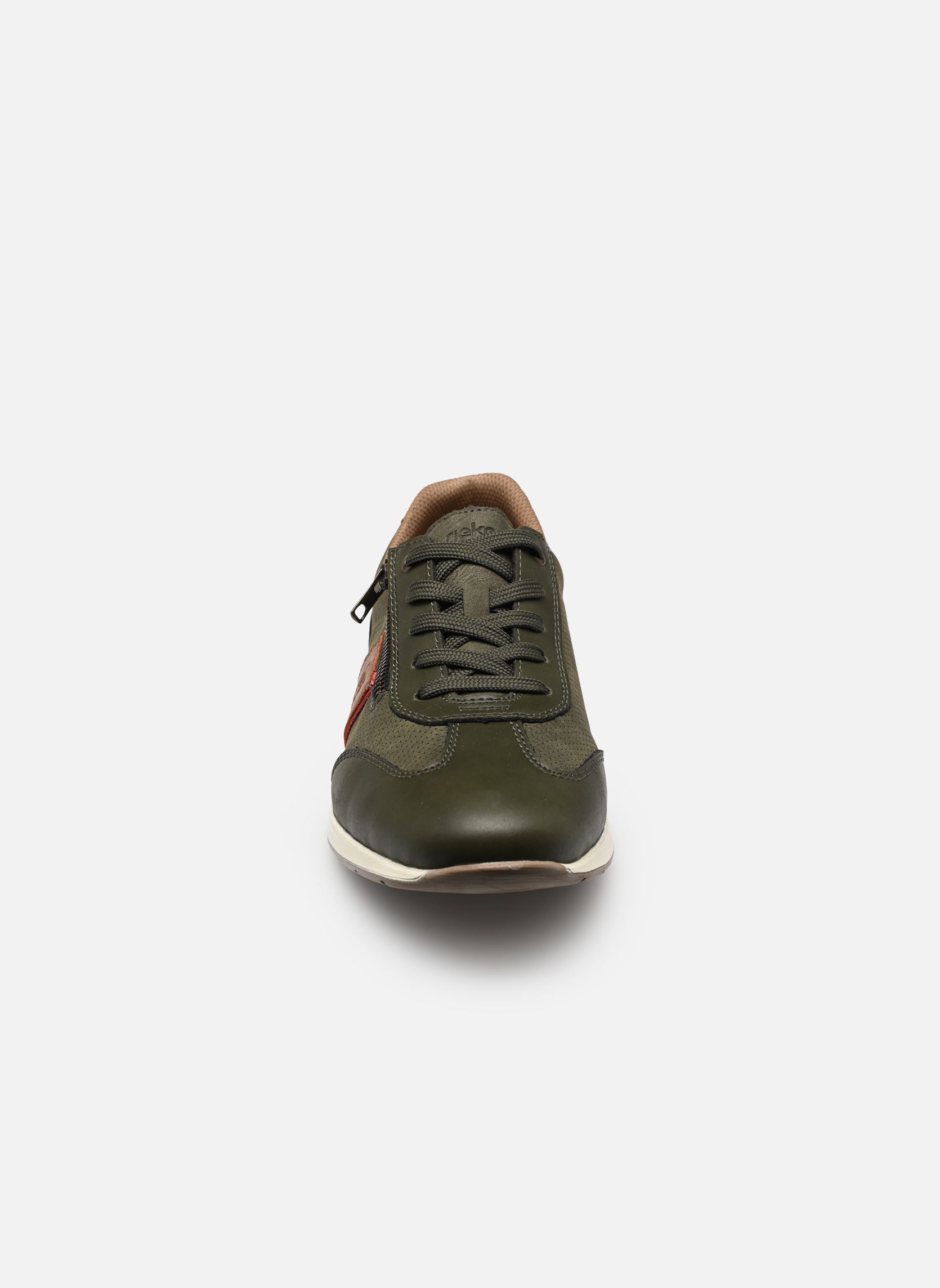 Lage sneakers 11927 heren groen Rieker Lage sneakers 11927 heren groen MOOR/SCHILF/FIRE/CUOIO
