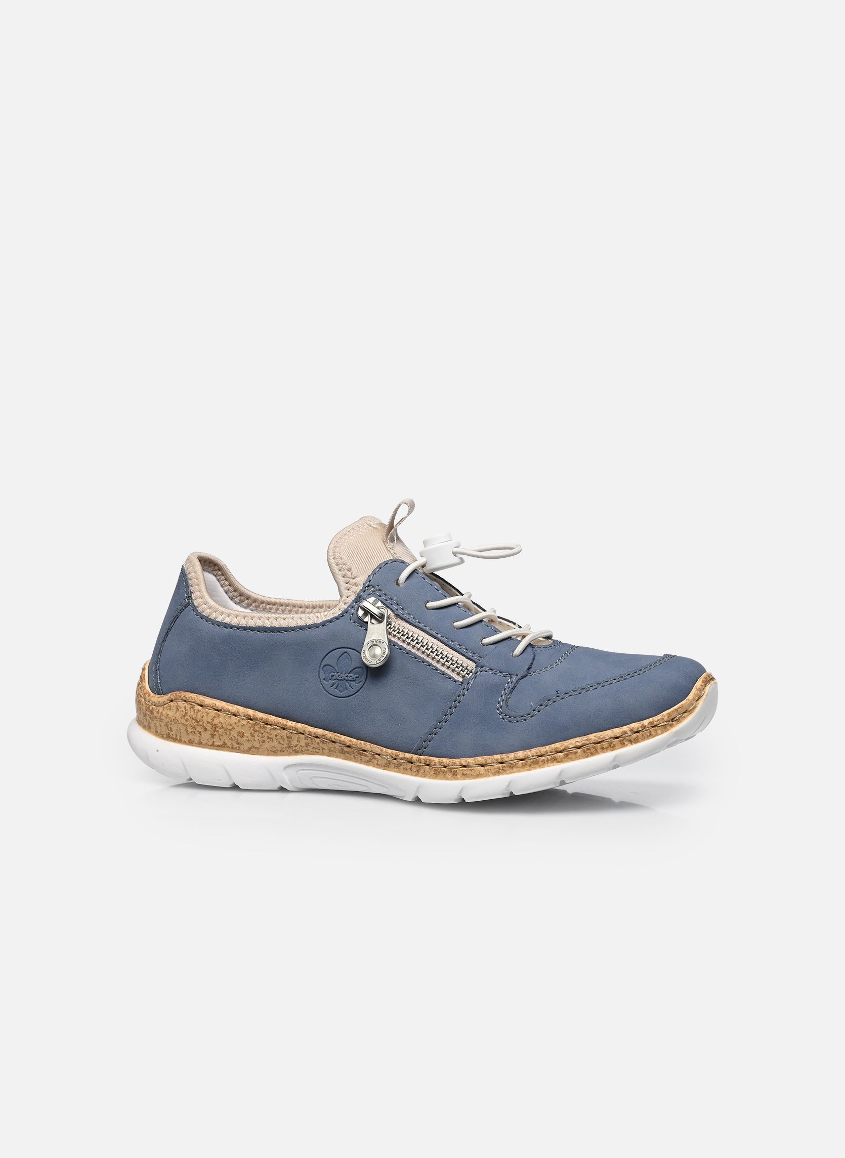 Baskets basses N42G0 femme bleu Rieker Baskets basses N42G0 femme bleu NDIGO/PERLCREME