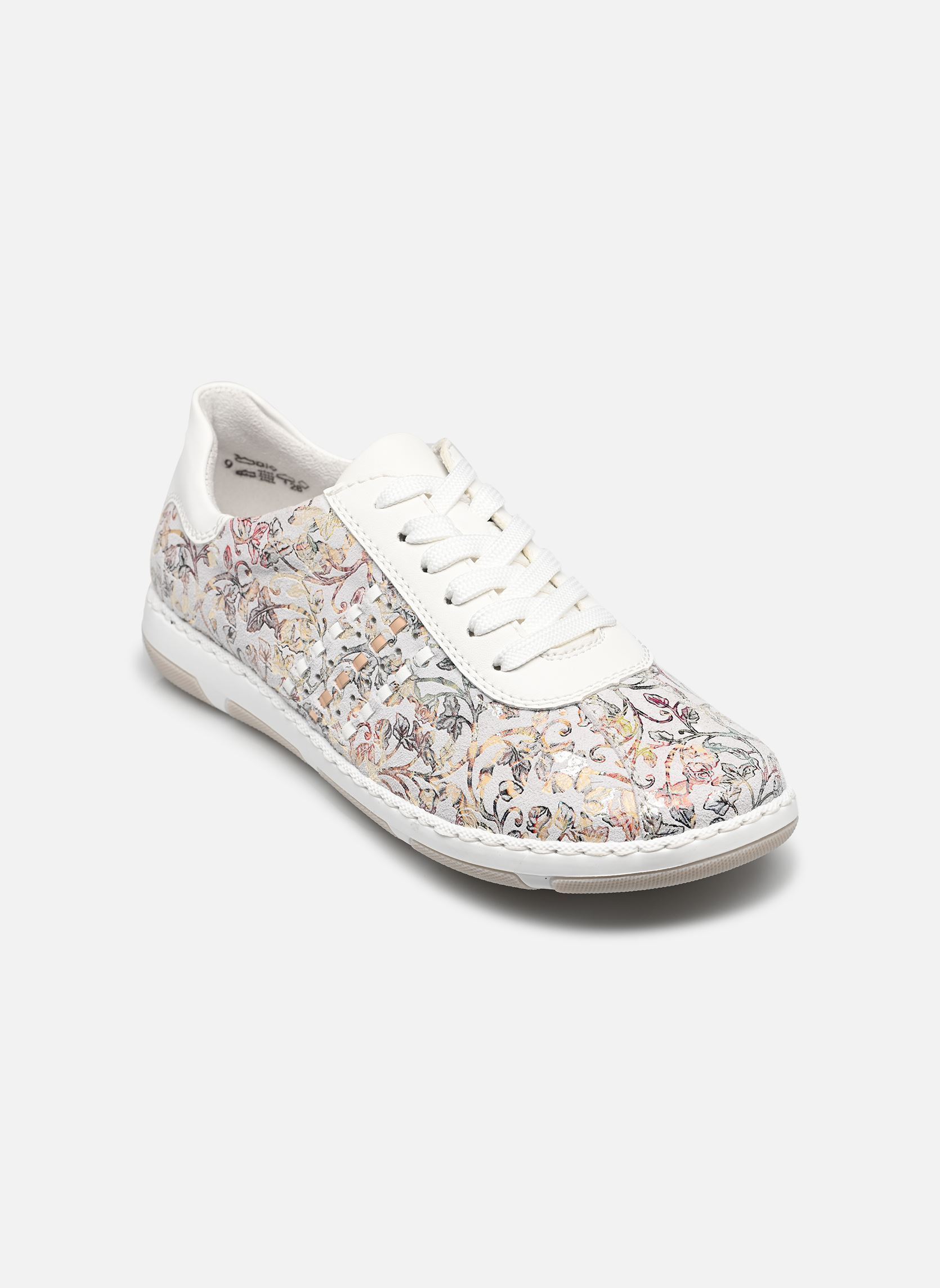 Baskets basses 42408 femme multicolore Rieker Baskets basses 42408 femme multicolore WHITE-MULTI/WHITE/KUPFER