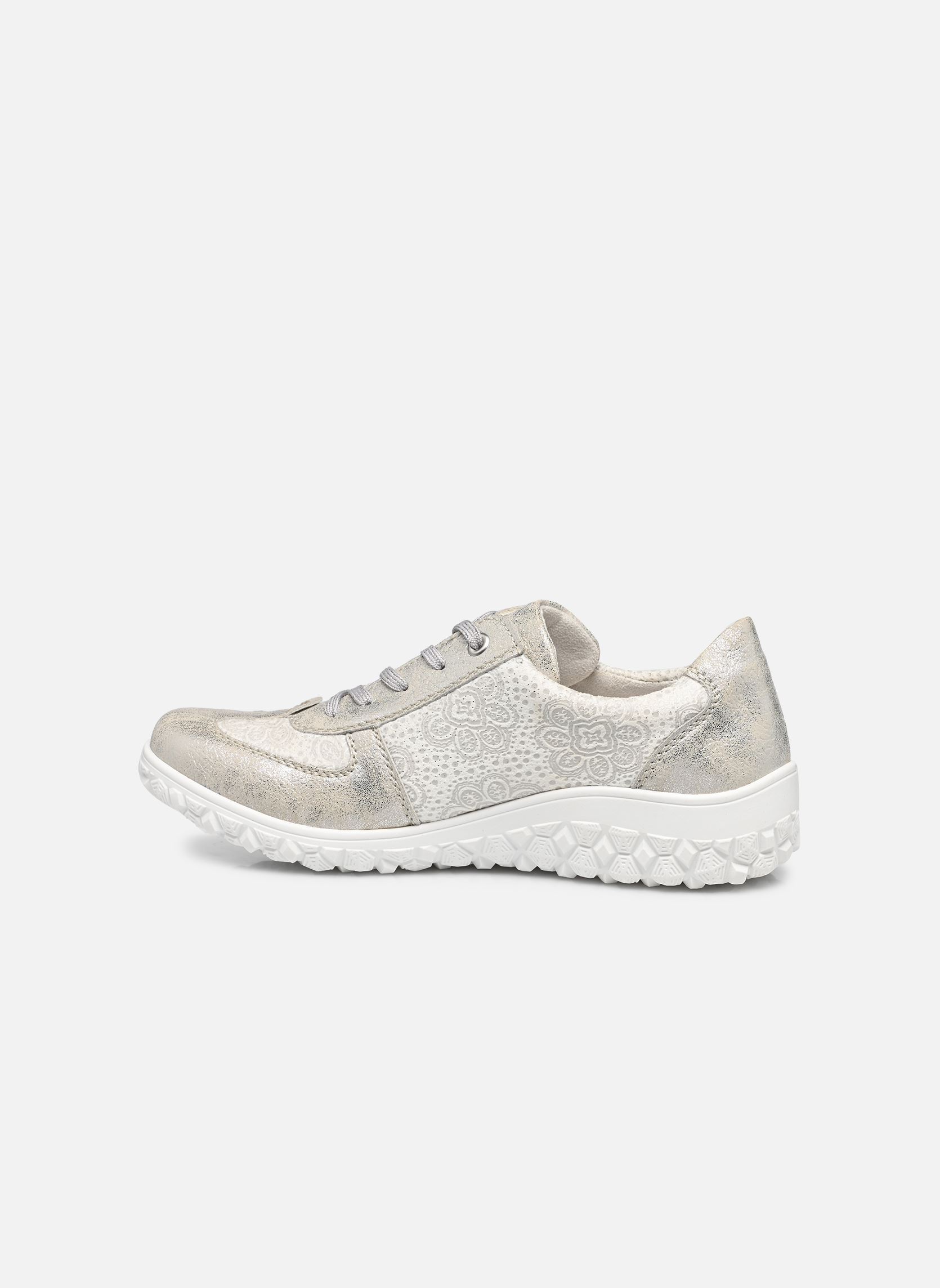 Lage sneakers 59501 dames zilver Rieker Lage sneakers 59501 dames zilver FOG-SILVER/WEISS-FLOWER