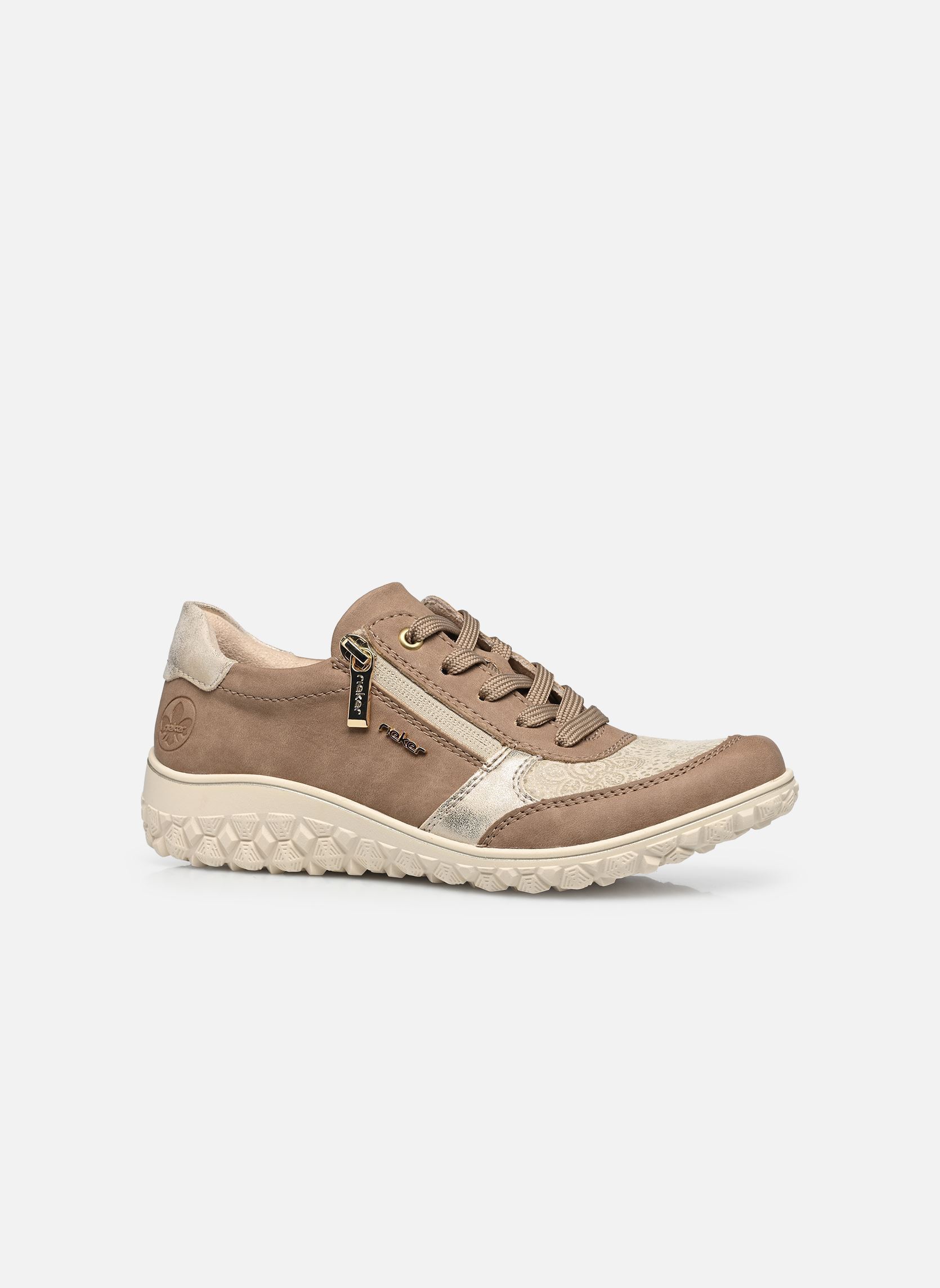 Lage sneakers 59501 dames beige Rieker Lage sneakers 59501 dames beige SHELL/CREME-FLOWER/MUSCHEL