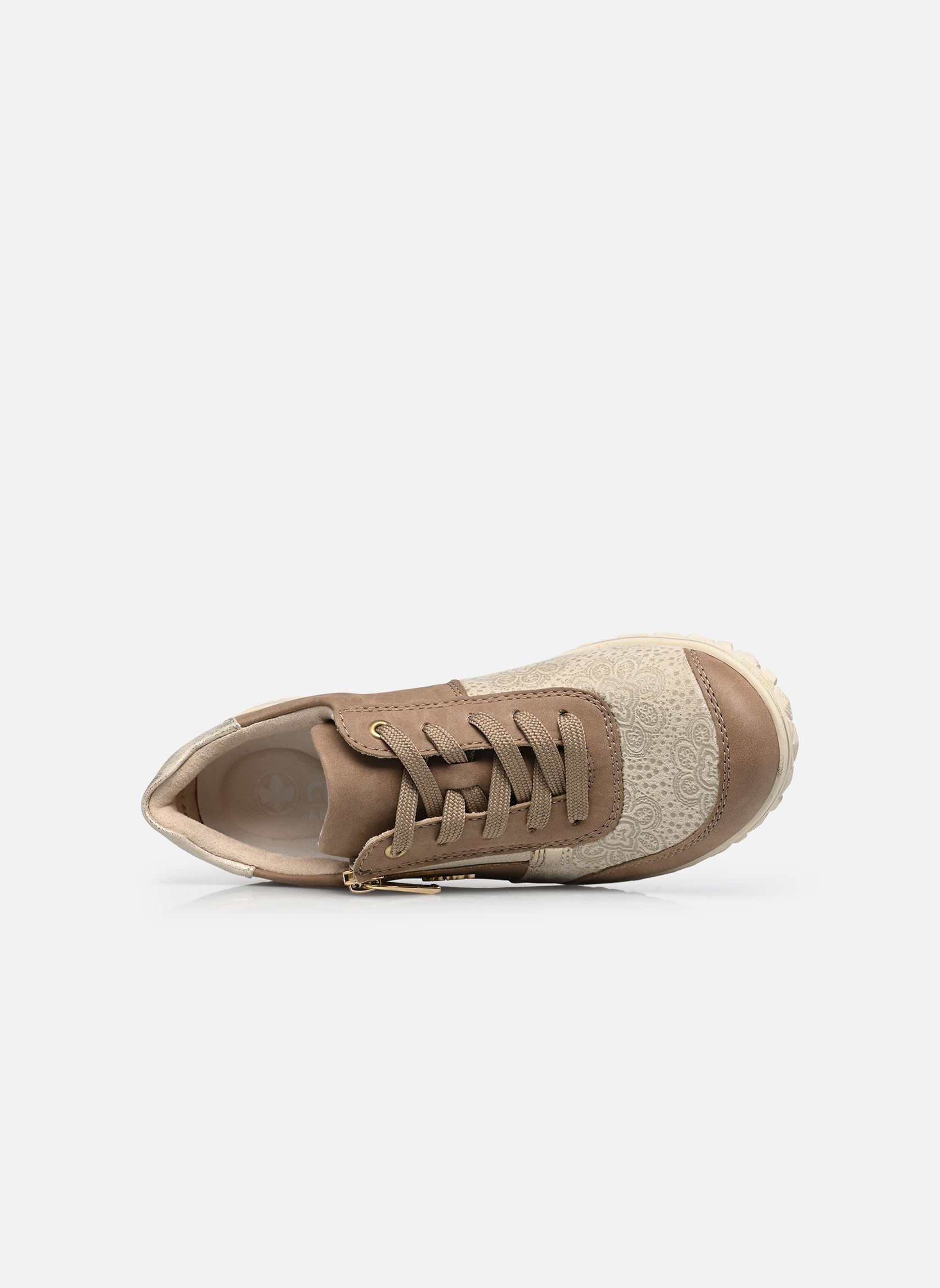 Lage sneakers 59501 dames beige Rieker Lage sneakers 59501 dames beige SHELL/CREME-FLOWER/MUSCHEL