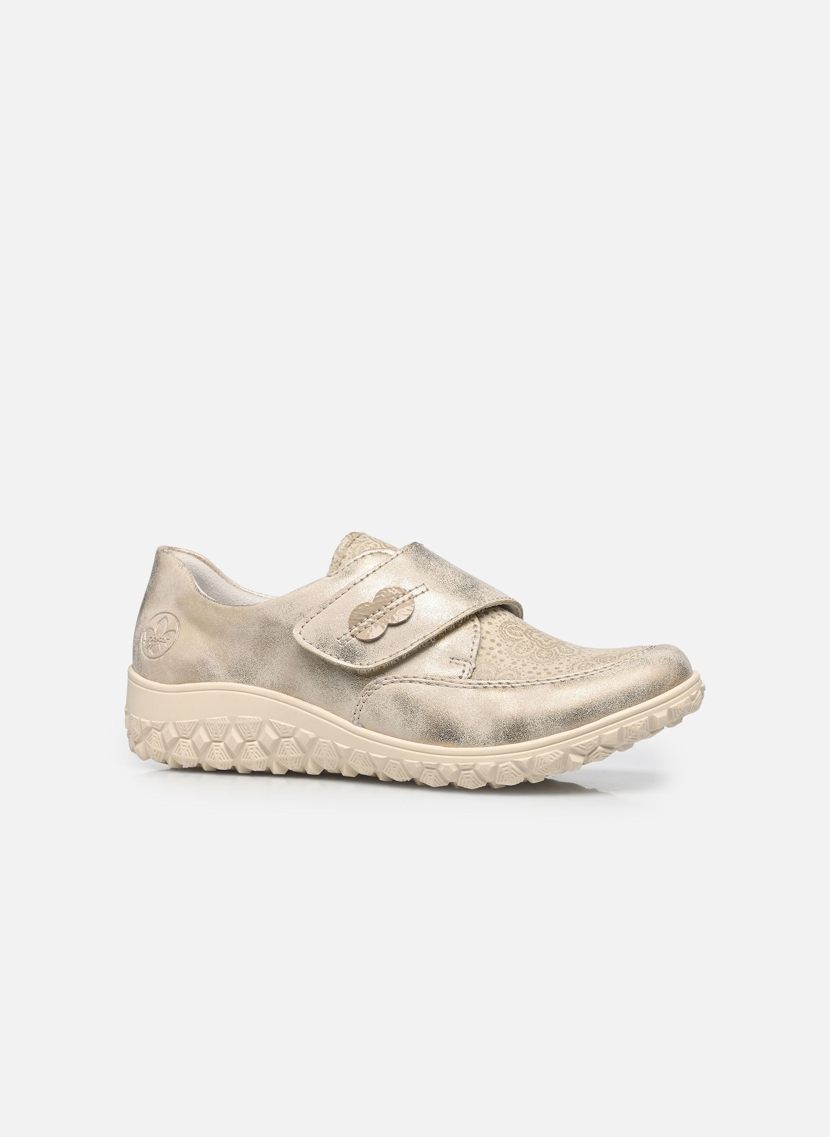 Lage sneakers 59552 dames goud en brons Rieker Lage sneakers 59552 dames goud en brons MUSCHEL/CREME-FLOWER/CLIFF