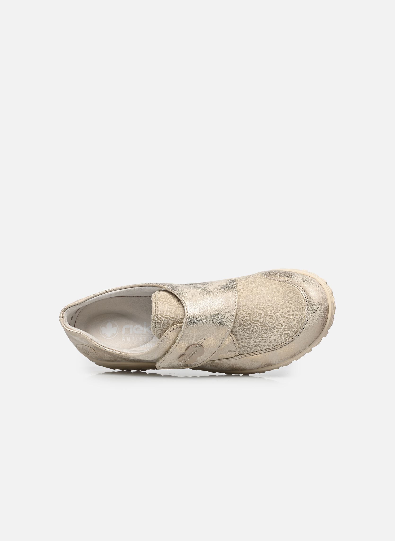 Lage sneakers 59552 dames goud en brons Rieker Lage sneakers 59552 dames goud en brons MUSCHEL/CREME-FLOWER/CLIFF