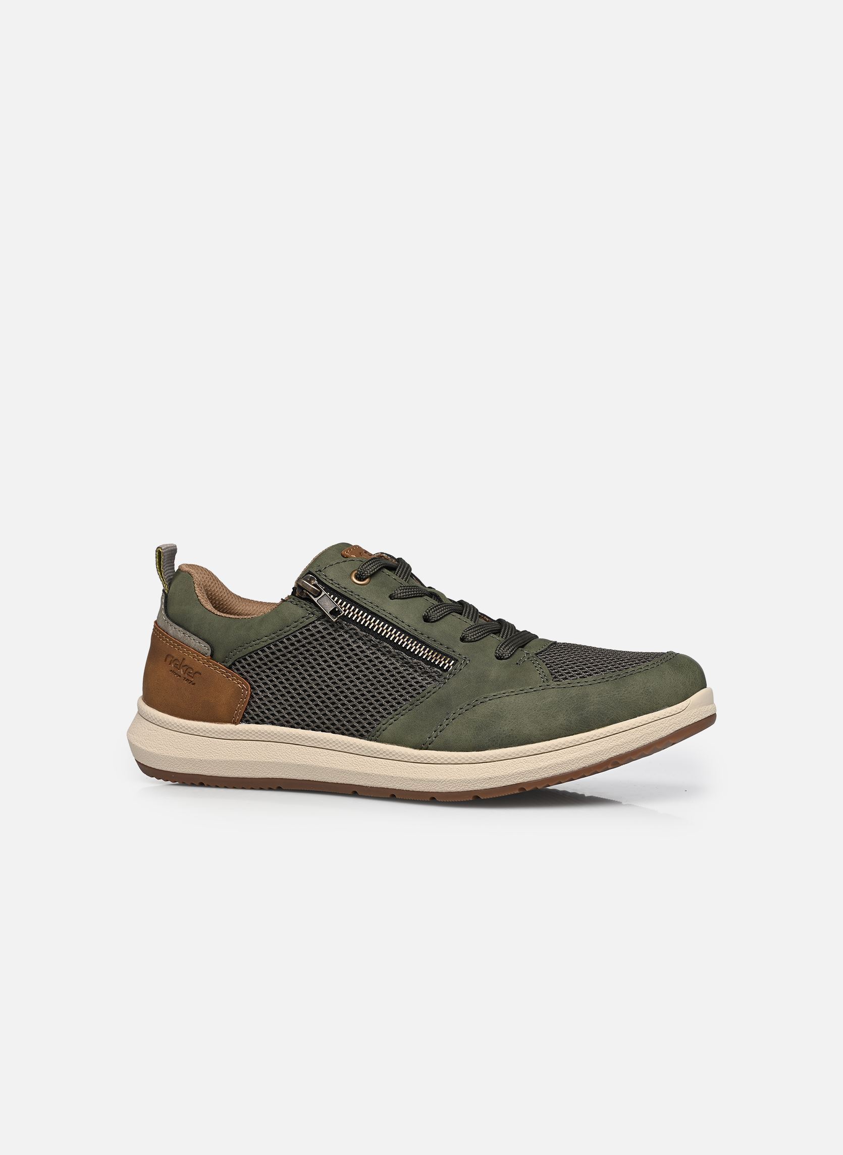 Baskets basses 16901 homme vert Rieker Baskets basses 16901 homme vert MOOR/OLIVE/NUSS/DUNST