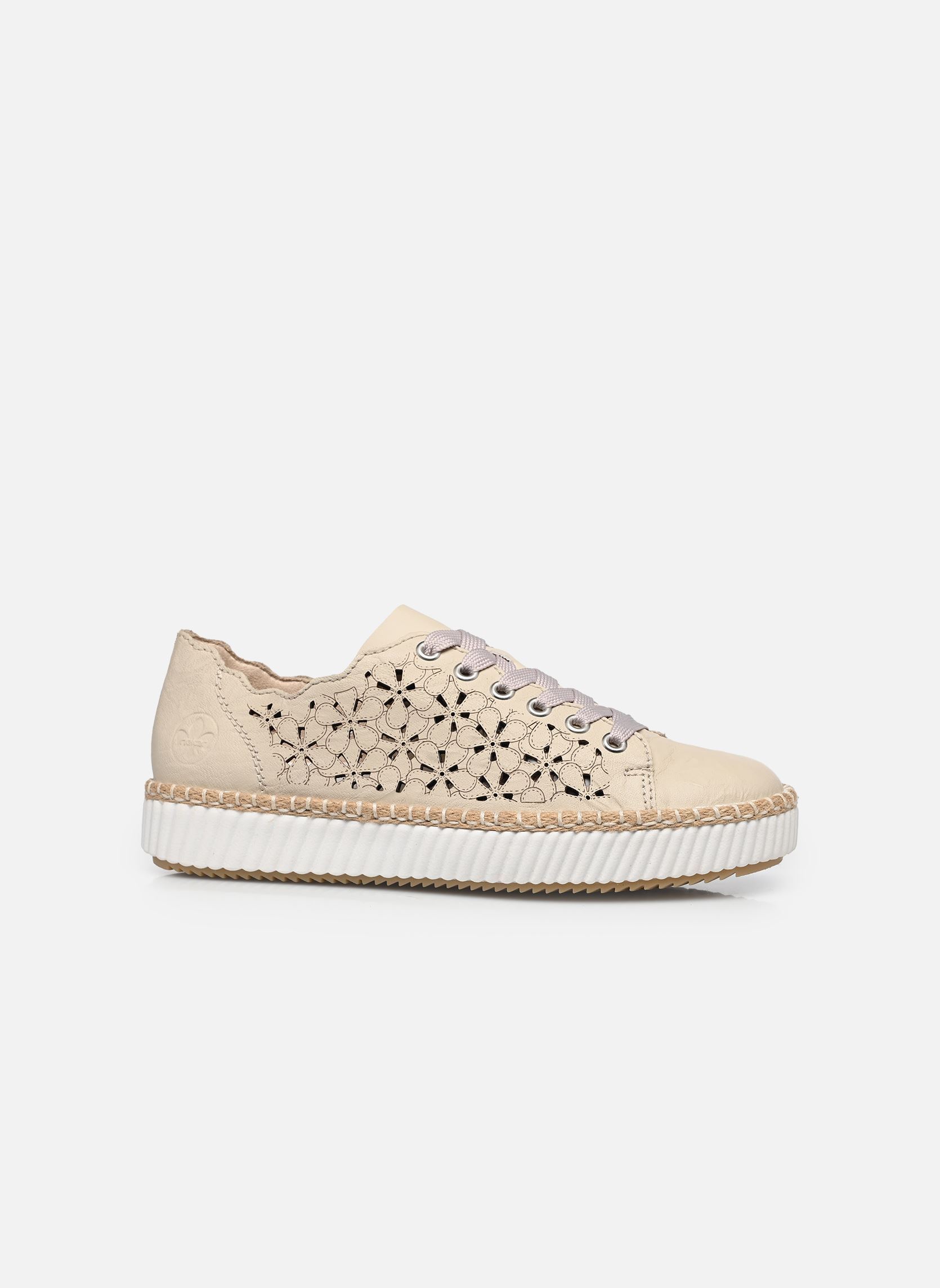 Lage sneakers M2902 dames beige Rieker Lage sneakers M2902 dames beige CREMA/PERLE