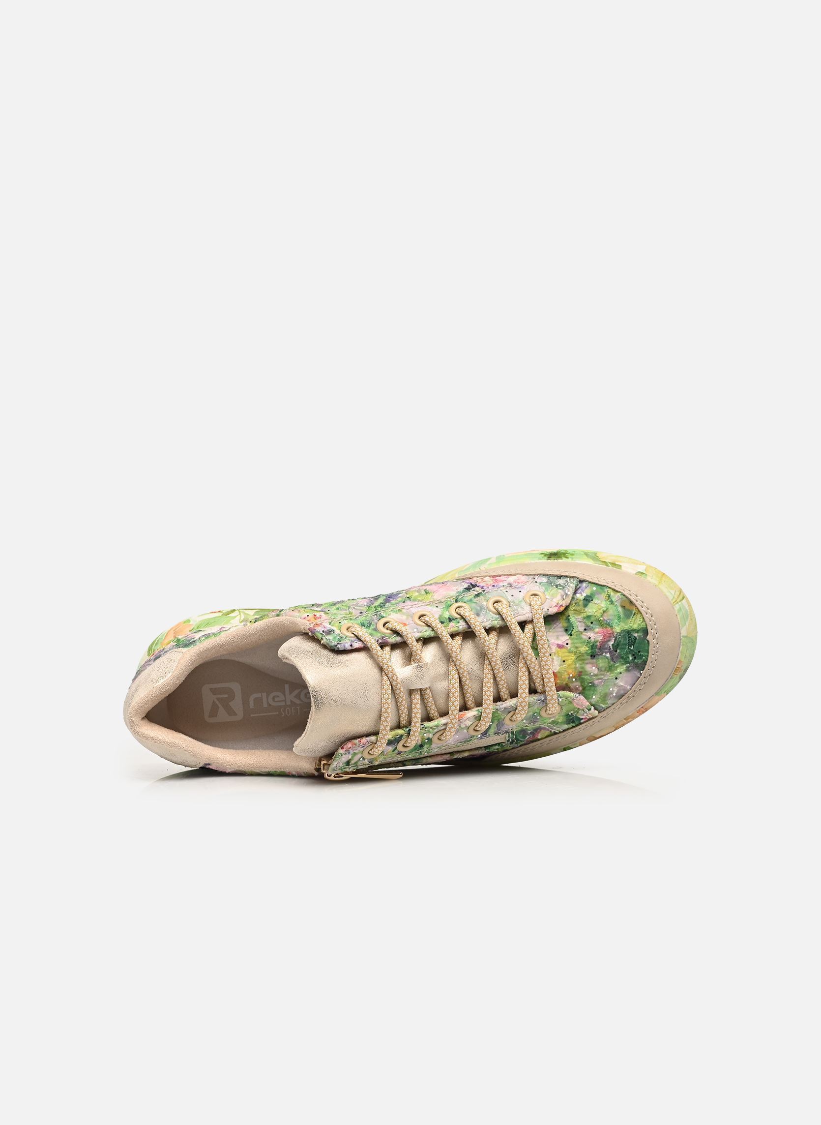 Baskets compensées M7711 femme multicolore Rieker Baskets compensées M7711 femme multicolore ginger/multi/muschel