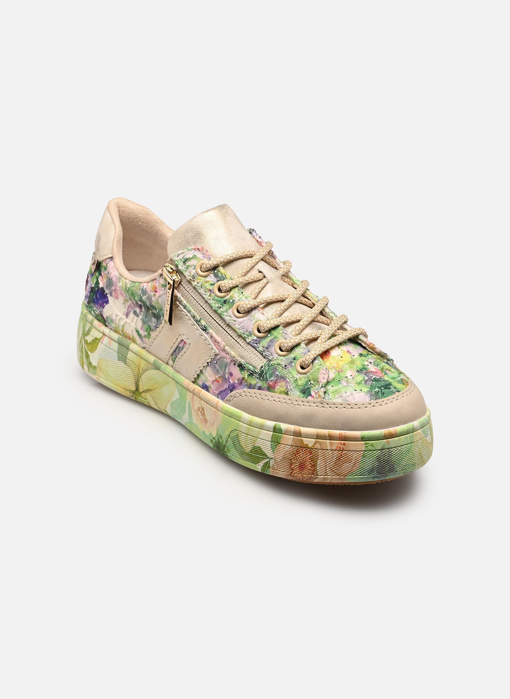 Baskets compensées M7711 femme multicolore Rieker Baskets compensées M7711 femme multicolore ginger/multi/muschel