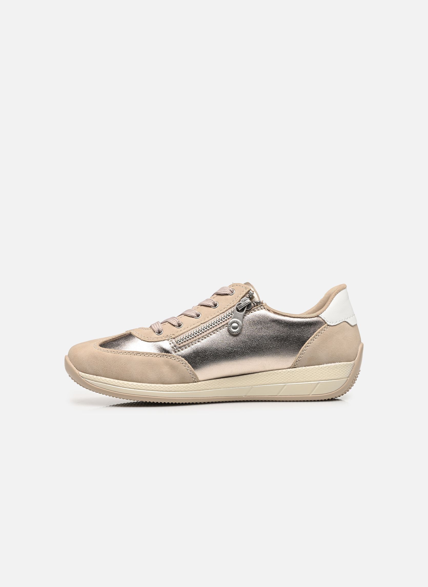 Lage sneakers N1103 dames beige Rieker Lage sneakers N1103 dames beige GINGER/LIGHTBRASS/WEISS/CHAMPA