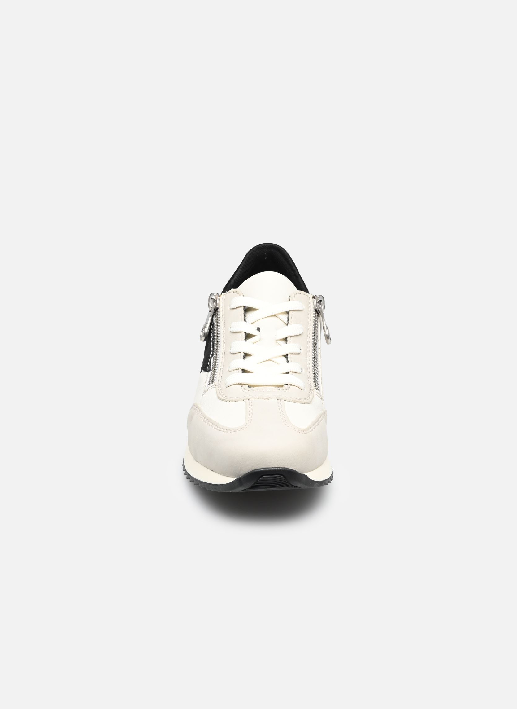 Lage sneakers N1210 dames wit Rieker Lage sneakers N1210 dames wit HELLGRAU/OFFWHITE/SCHWARZ/OFFW