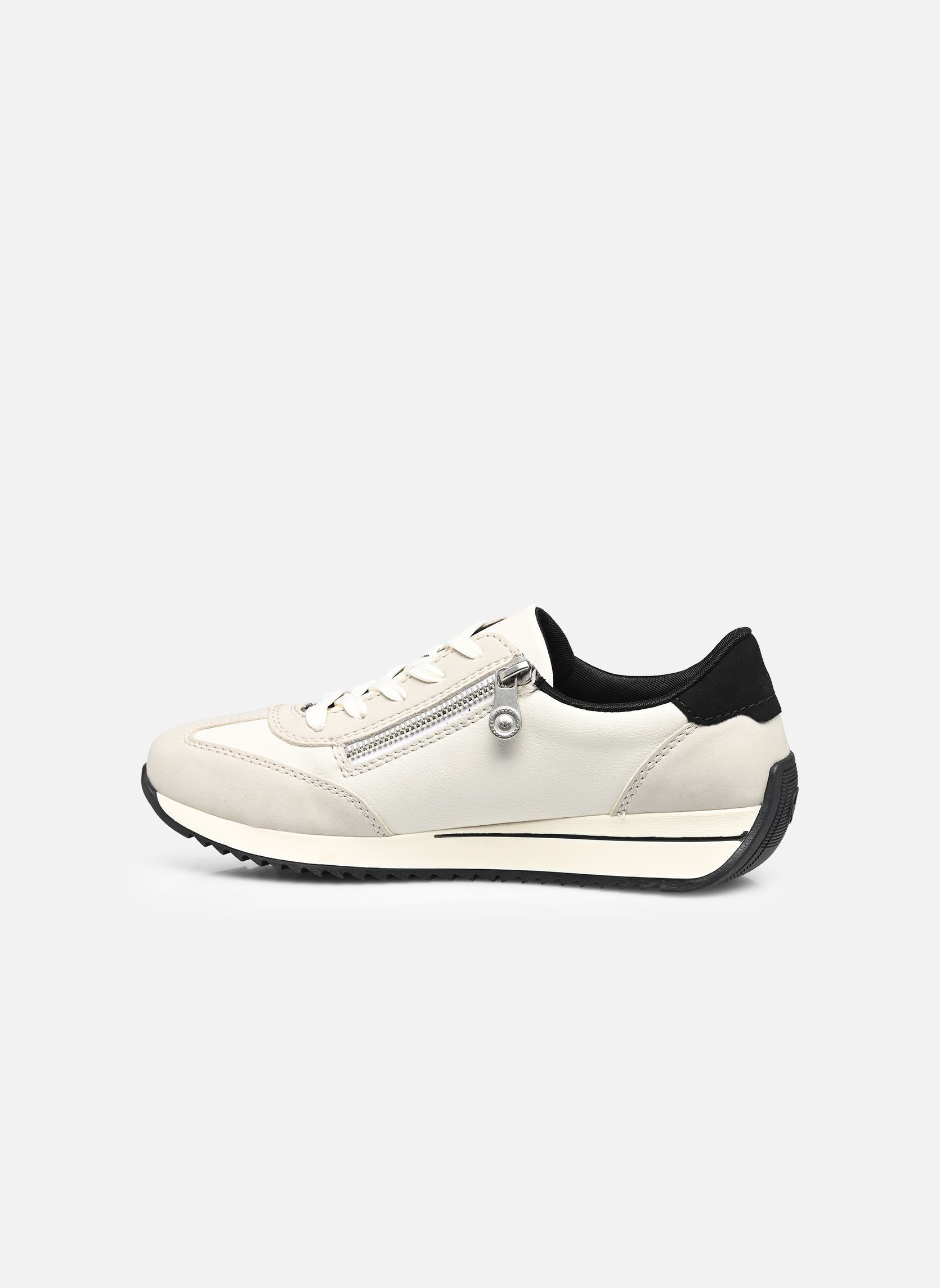 Lage sneakers N1210 dames wit Rieker Lage sneakers N1210 dames wit HELLGRAU/OFFWHITE/SCHWARZ/OFFW