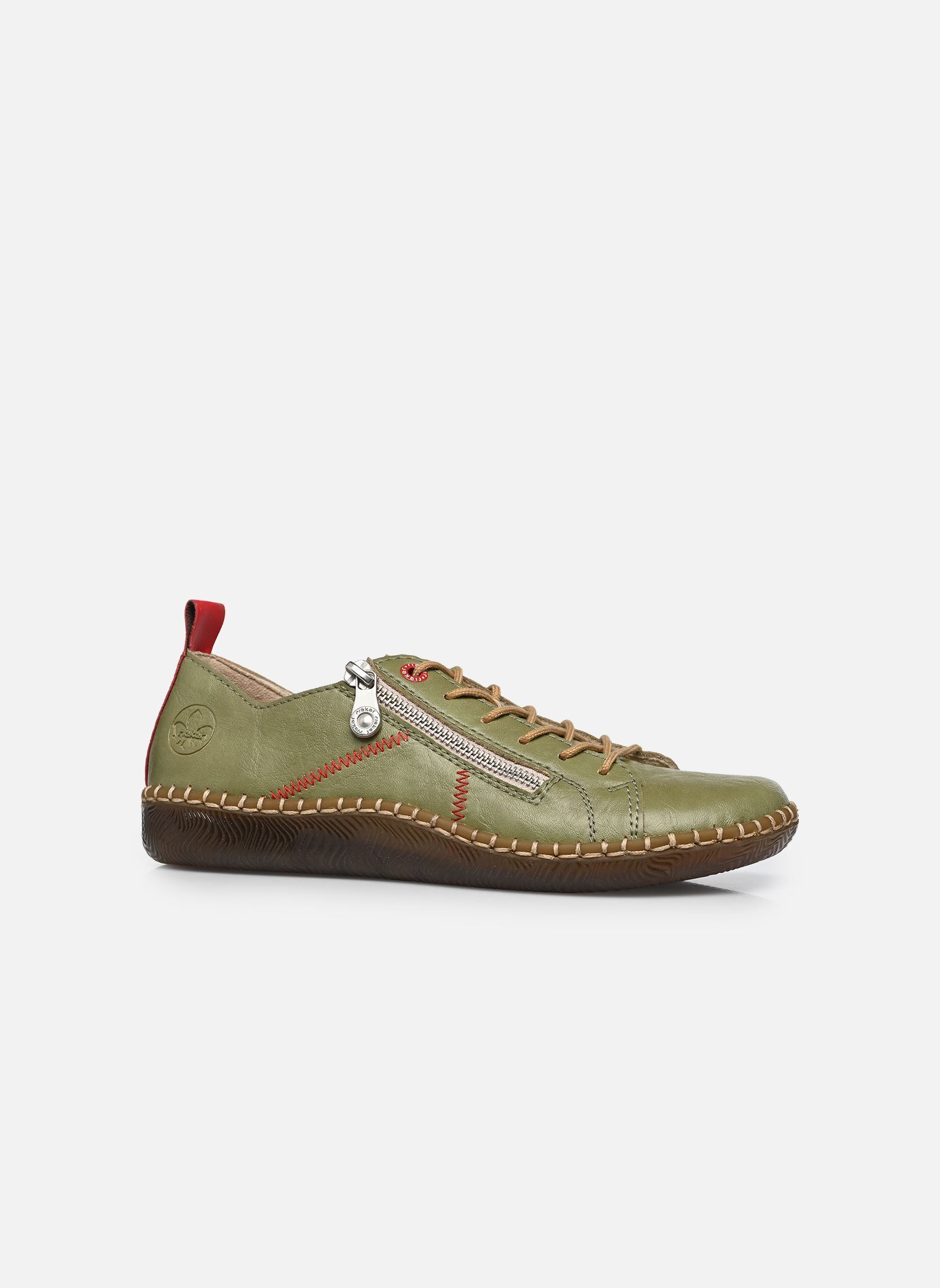 Baskets basses N2401 femme vert Rieker Baskets basses N2401 femme vert PICKLE/ROSSO