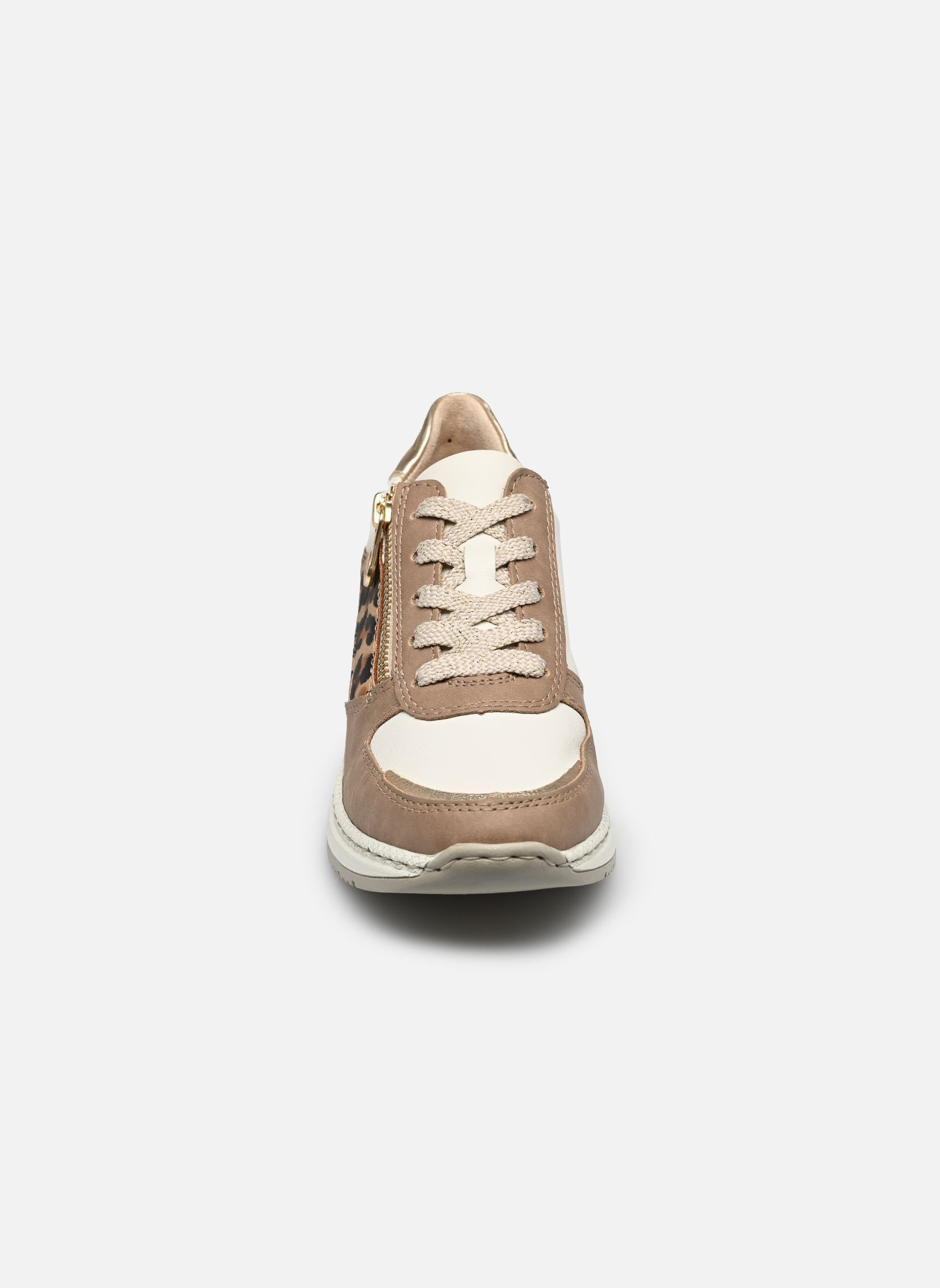 Baskets compensées N4308 femme multicolore Rieker Baskets compensées N4308 femme multicolore SHELL/LIGHTGOLD/OFFWHITE/BEIGE