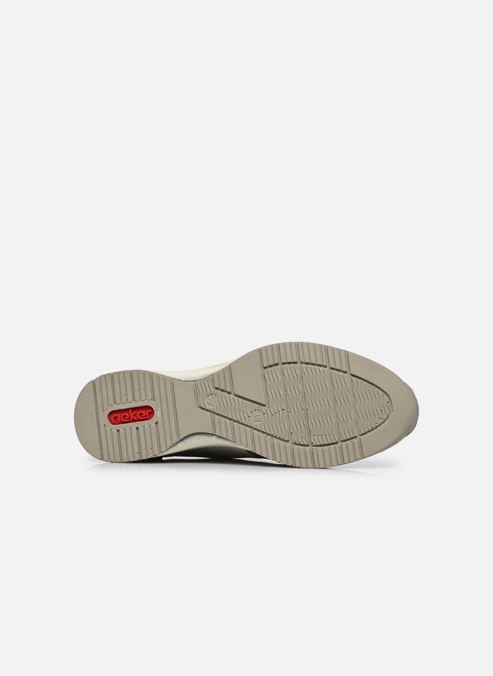 Baskets compensées N4308 femme multicolore Rieker Baskets compensées N4308 femme multicolore SHELL/LIGHTGOLD/OFFWHITE/BEIGE