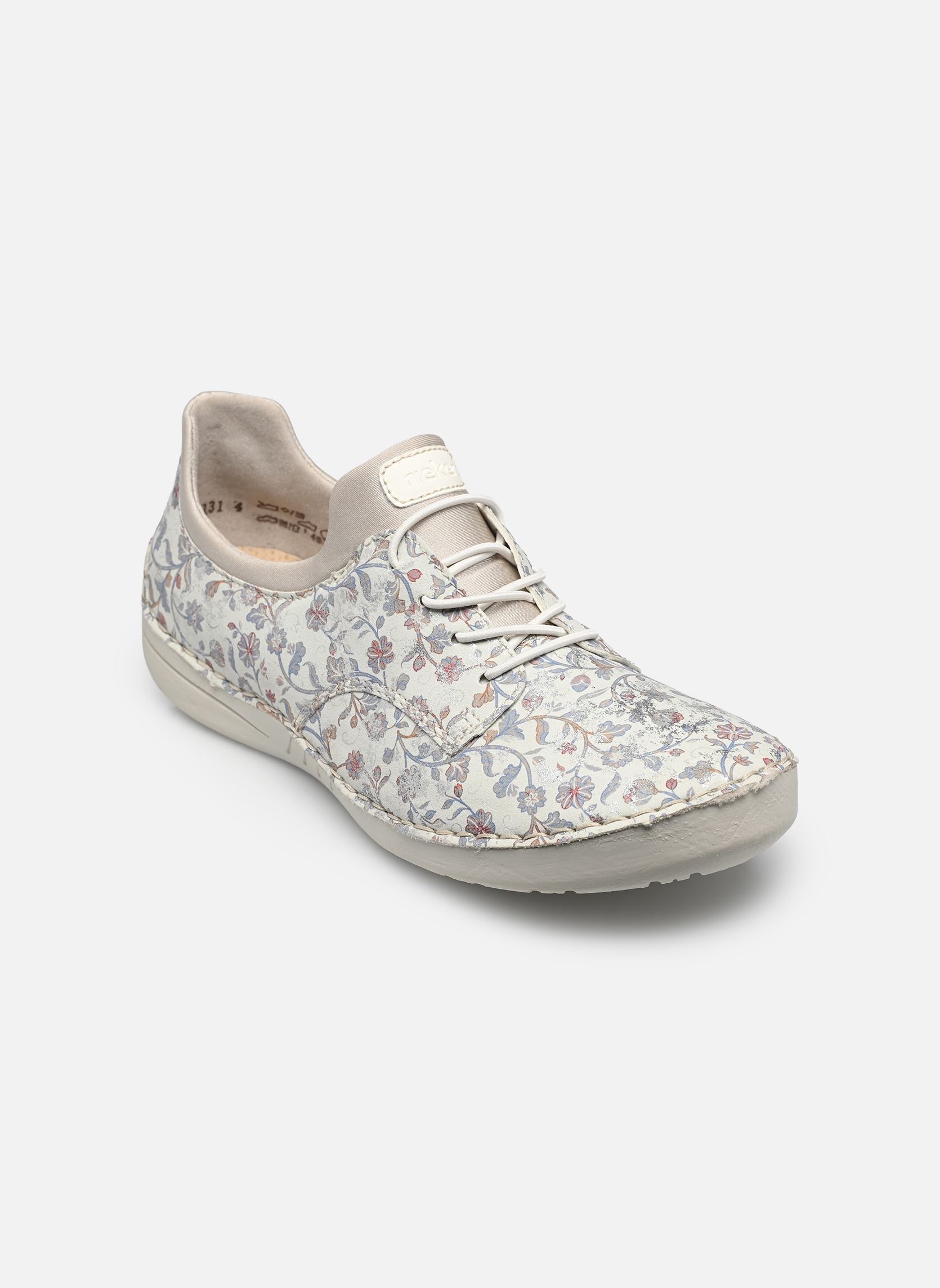 Lage sneakers 52575 dames wit Rieker Lage sneakers 52575 dames wit HELLGRAU-MULTI/PERLCLOUD/OFFWH
