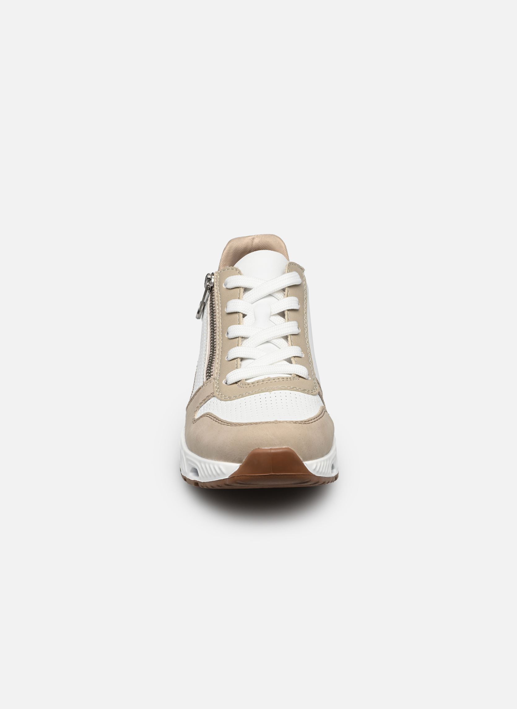 Lage sneakers N5204 dames beige Rieker Lage sneakers N5204 dames beige GINGER/WEISS/LEHM/MARBLE