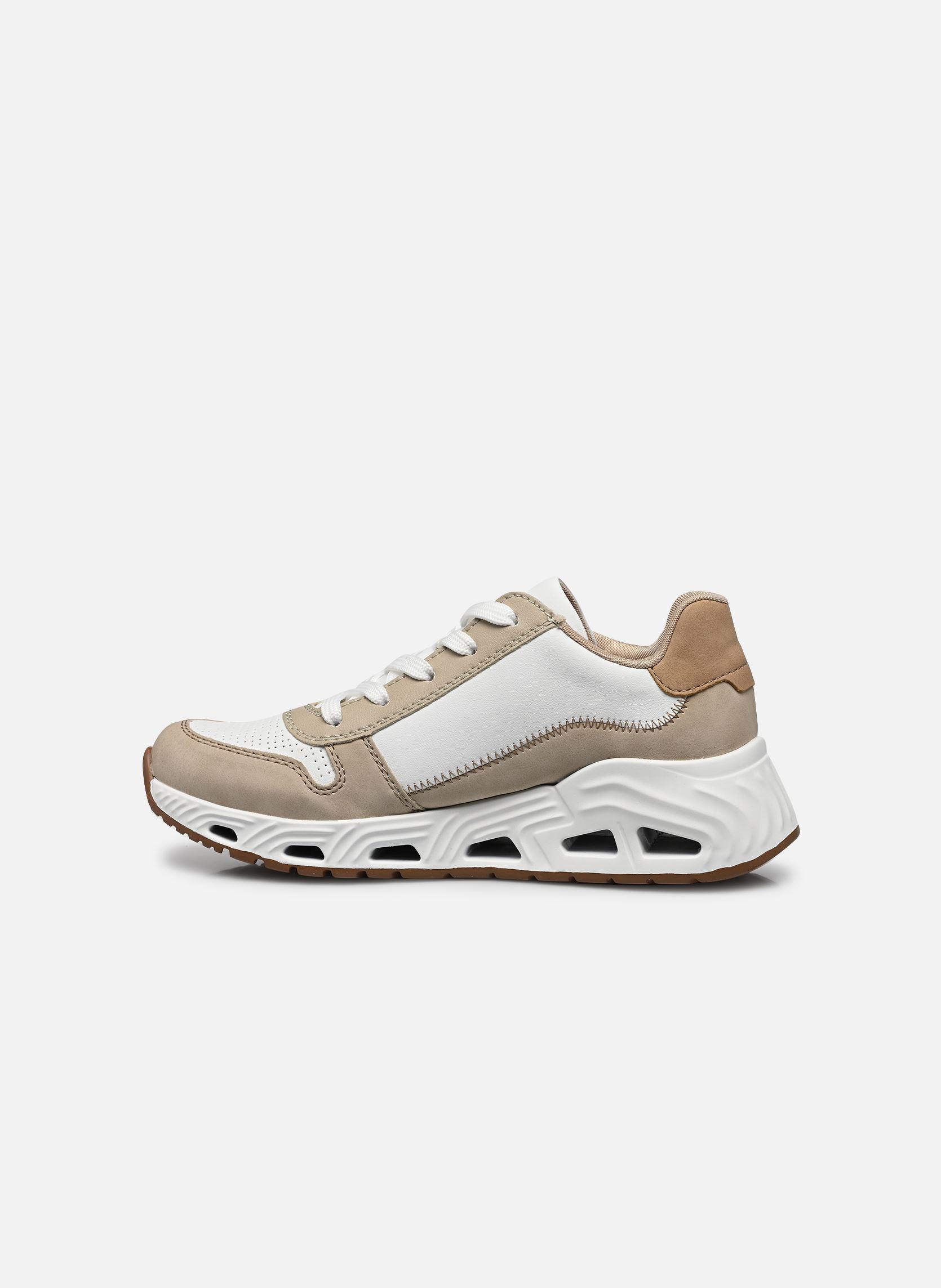 Lage sneakers N5204 dames beige Rieker Lage sneakers N5204 dames beige GINGER/WEISS/LEHM/MARBLE