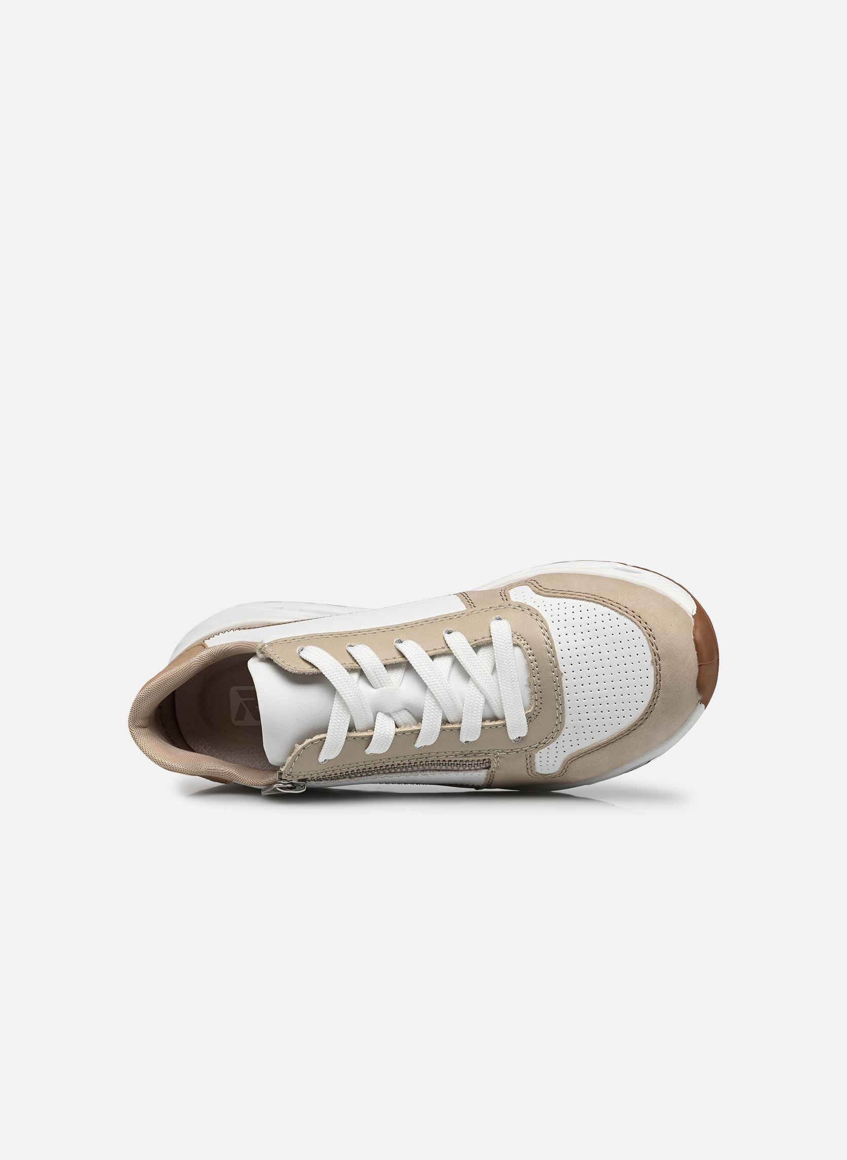 Lage sneakers N5204 dames beige Rieker Lage sneakers N5204 dames beige GINGER/WEISS/LEHM/MARBLE