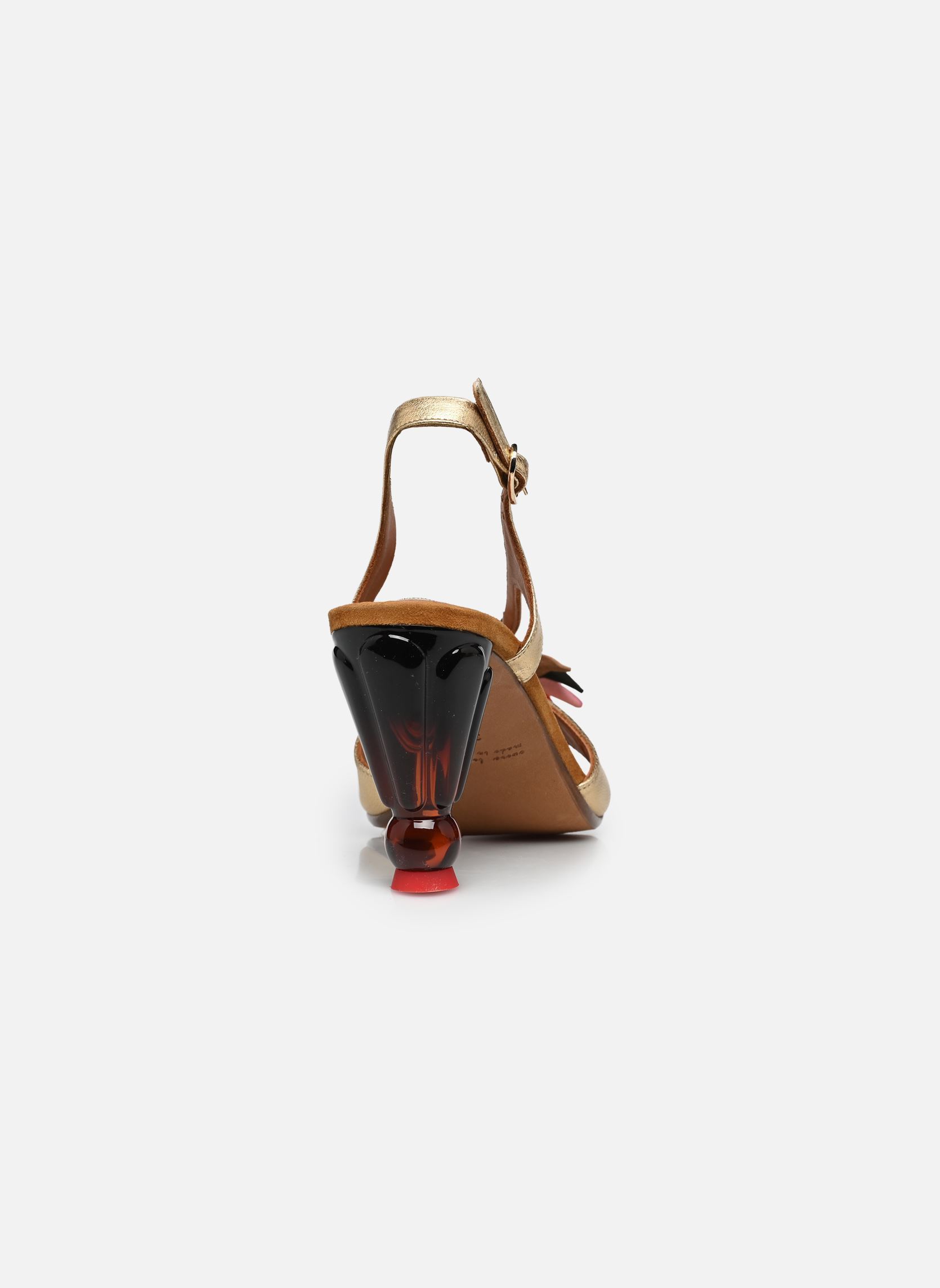 Sandalen UYANE dames goud en brons Chie Mihara Sandalen UYANE dames goud en brons Dali champan Ante cognac