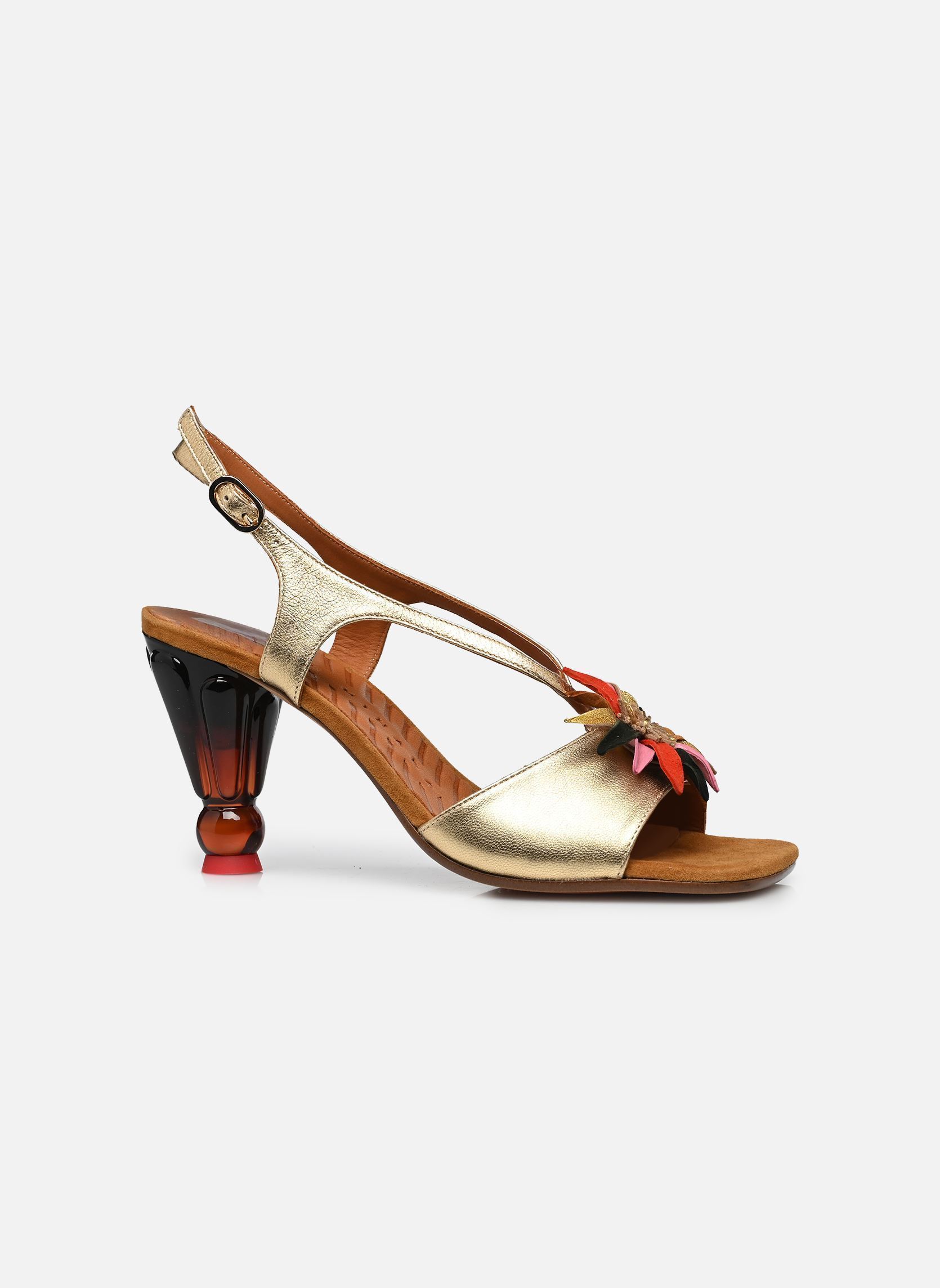 Sandalen UYANE dames goud en brons Chie Mihara Sandalen UYANE dames goud en brons Dali champan Ante cognac