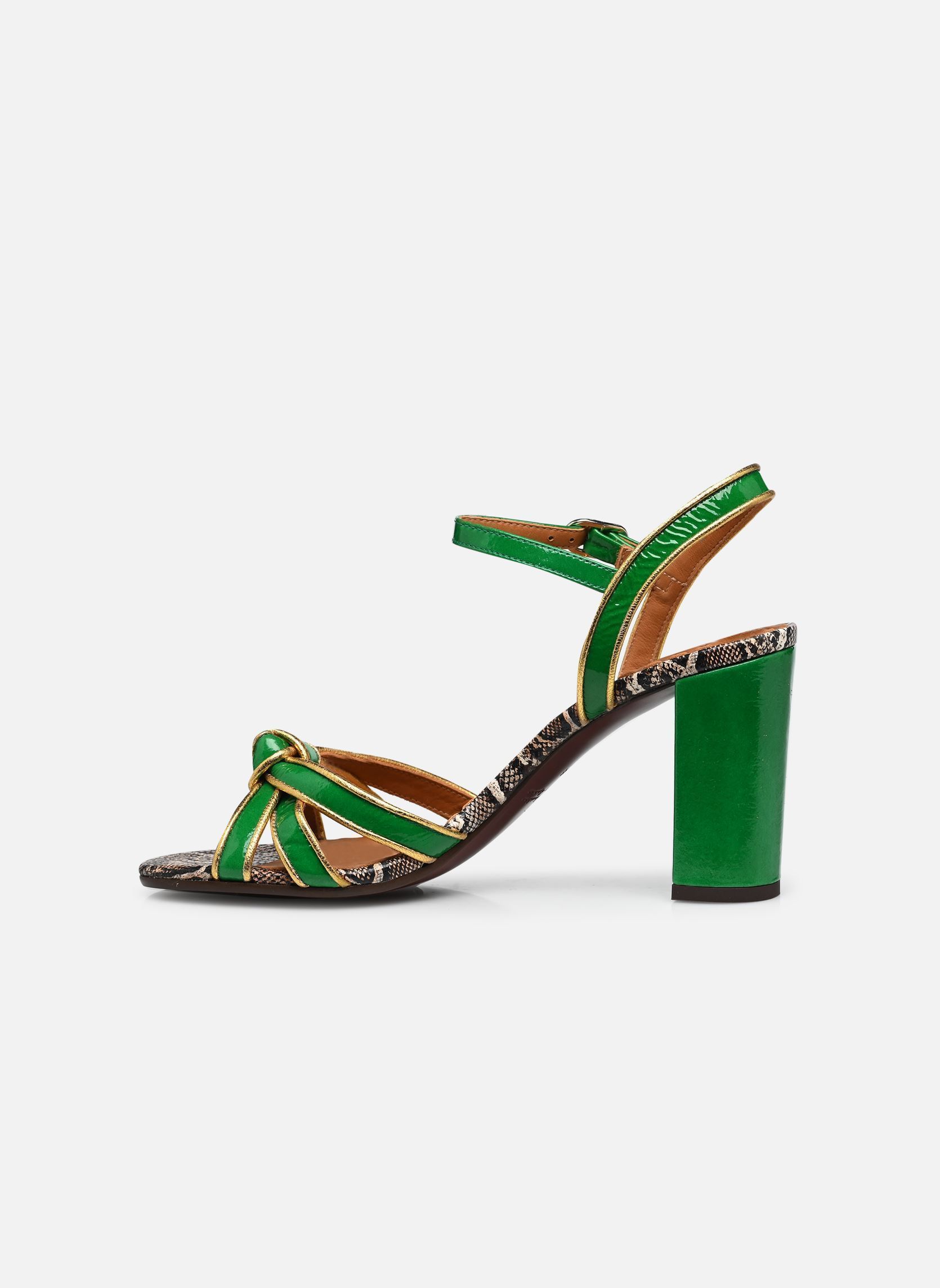 Sandales BALLAH femme vert Chie Mihara Sandales BALLAH femme vert Sucre green Dali oro Serpin na