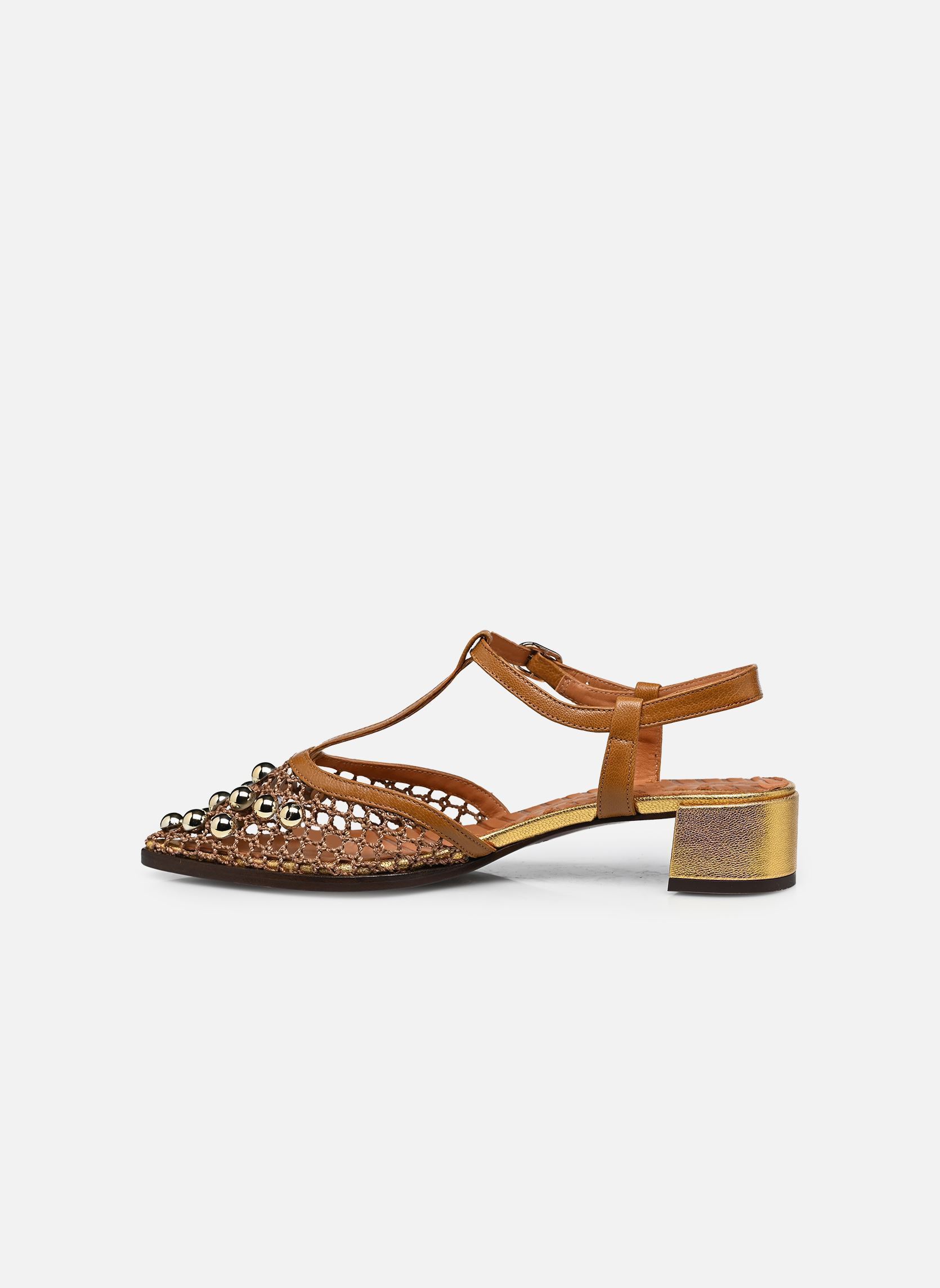 Slingback pumps HAGILA dames bruin Chie Mihara Slingback pumps HAGILA dames bruin Marron Kimera cuero Dali oro