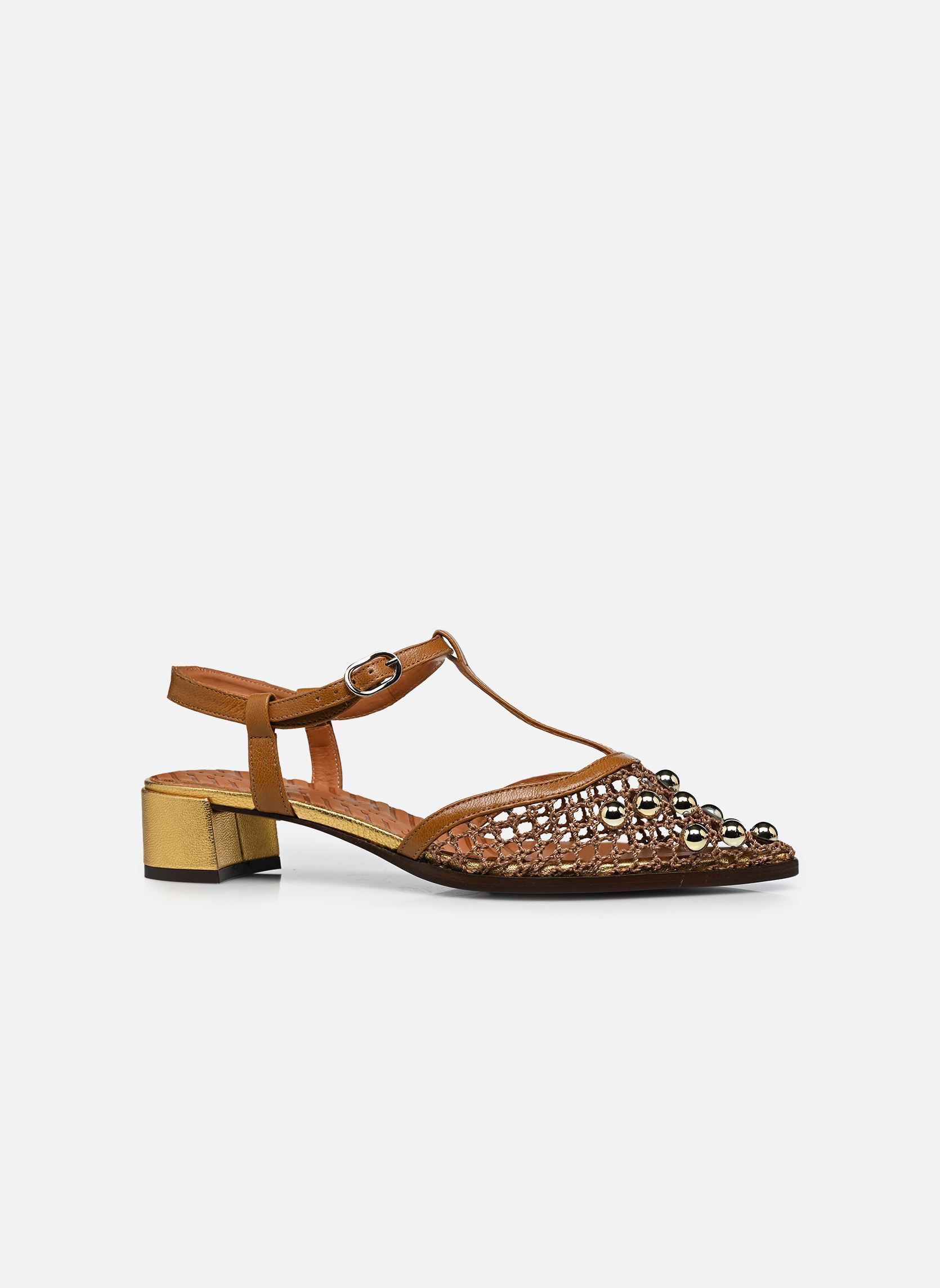 Slingback pumps HAGILA dames bruin Chie Mihara Slingback pumps HAGILA dames bruin Marron Kimera cuero Dali oro