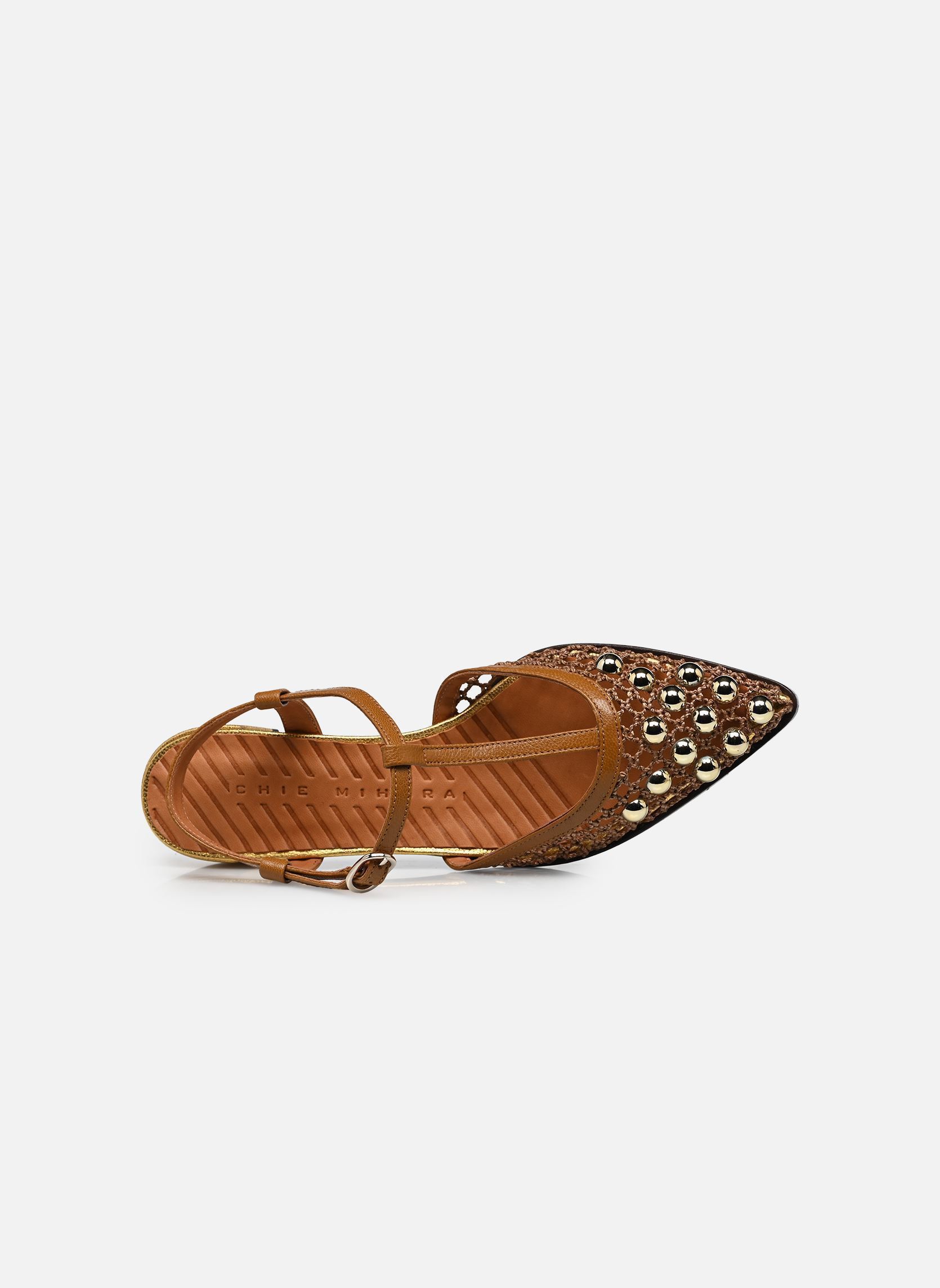 Slingback pumps HAGILA dames bruin Chie Mihara Slingback pumps HAGILA dames bruin Marron Kimera cuero Dali oro