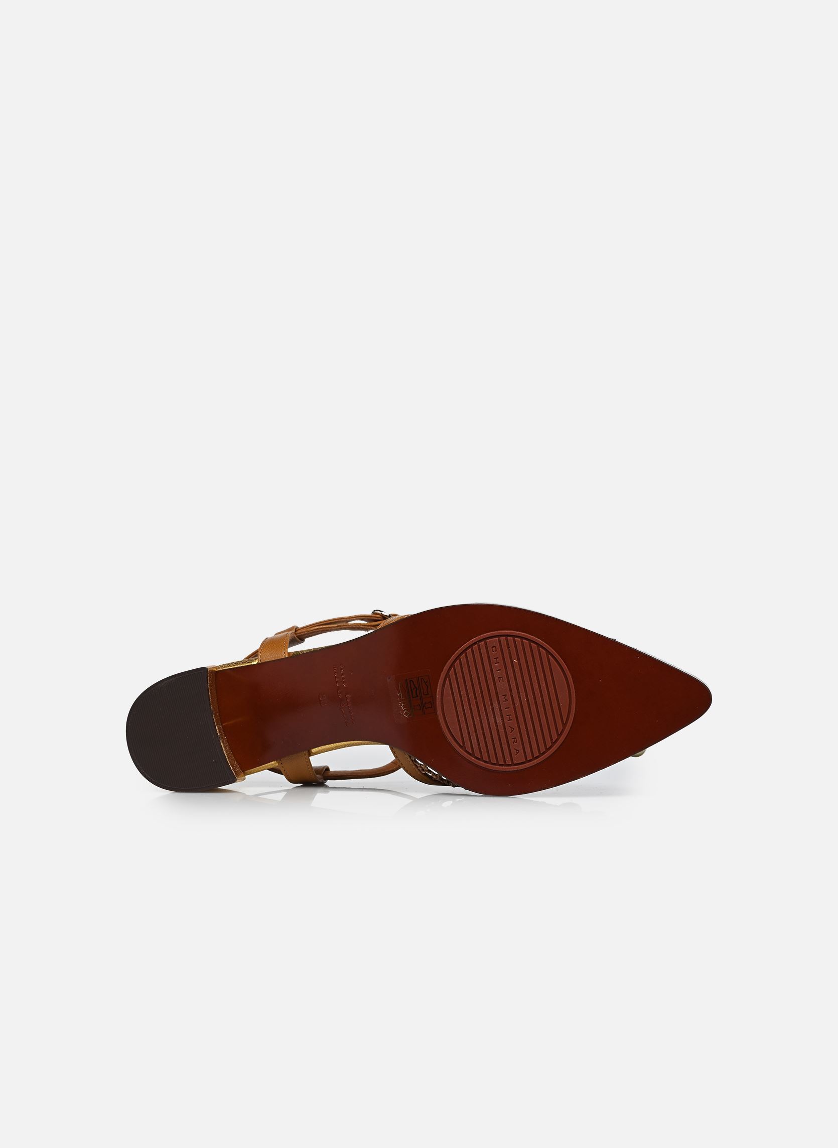 Slingback pumps HAGILA dames bruin Chie Mihara Slingback pumps HAGILA dames bruin Marron Kimera cuero Dali oro
