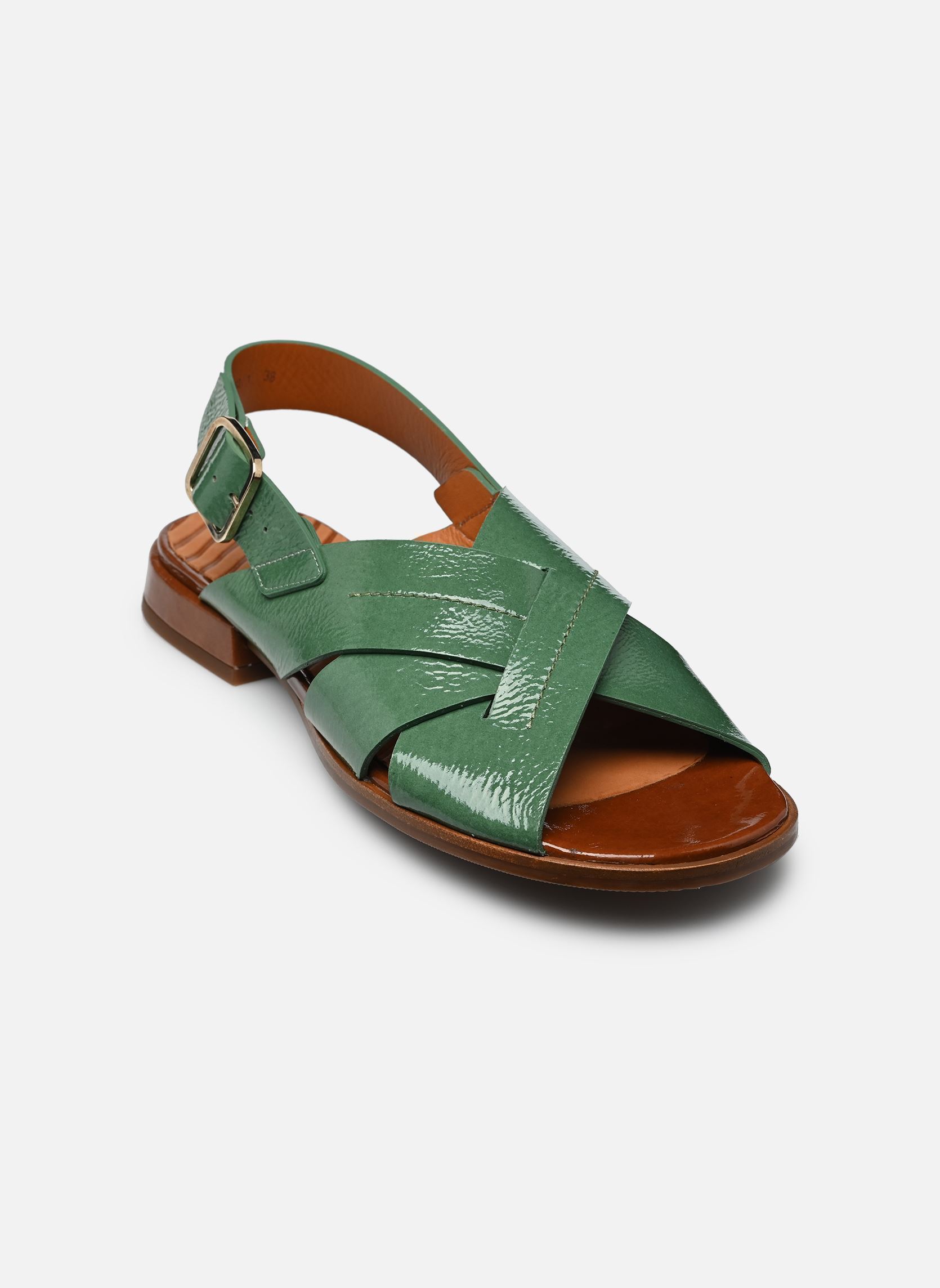 Sandales plates WATATA femme vert Chie Mihara Sandales plates WATATA femme vert Sucre jade Sucre castaño